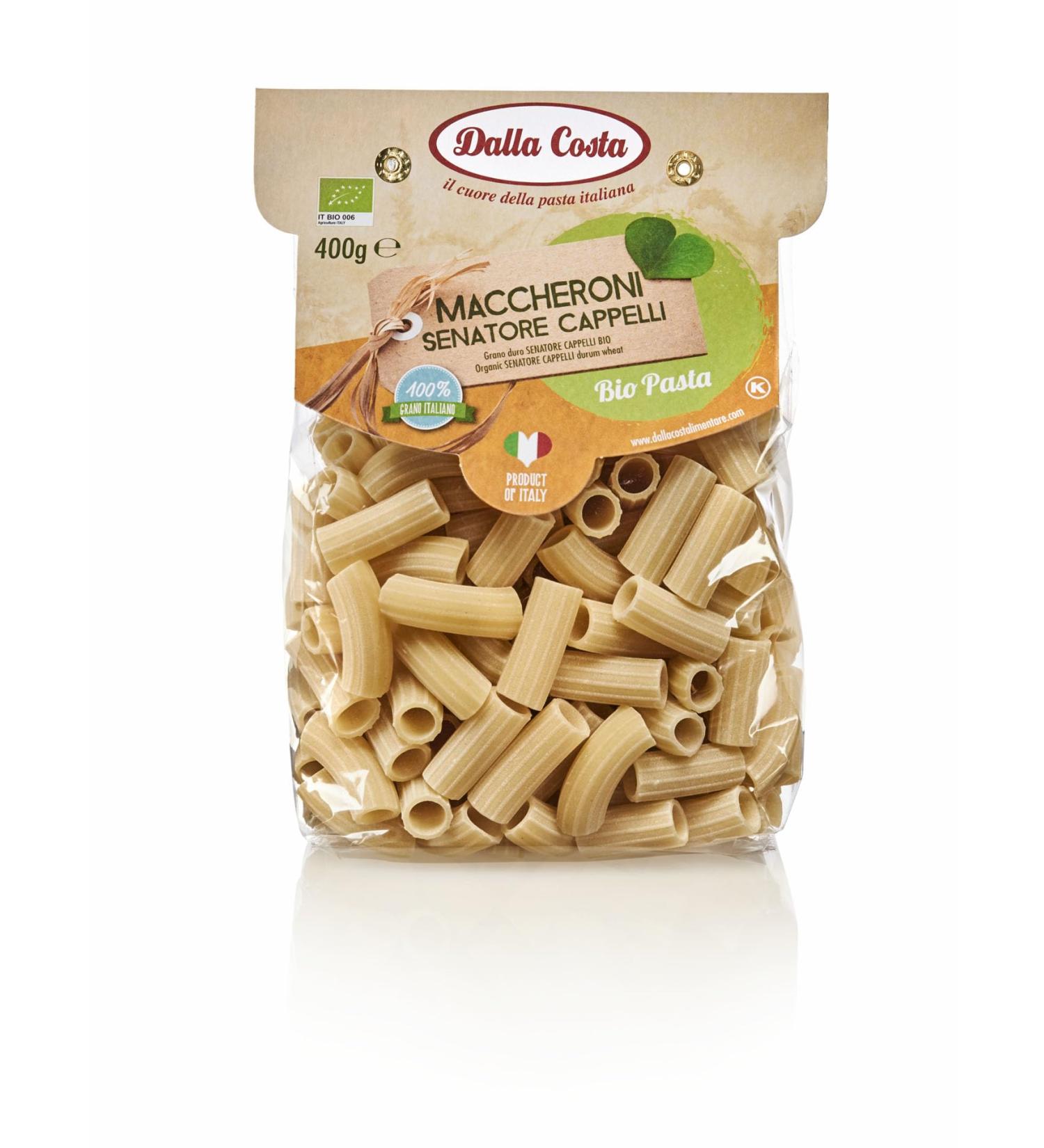 Dalla Costa Makkaroni Semolina Senator Hats Bio Value Pack 12 x 400 grams - Buy Online on GoSupps.com