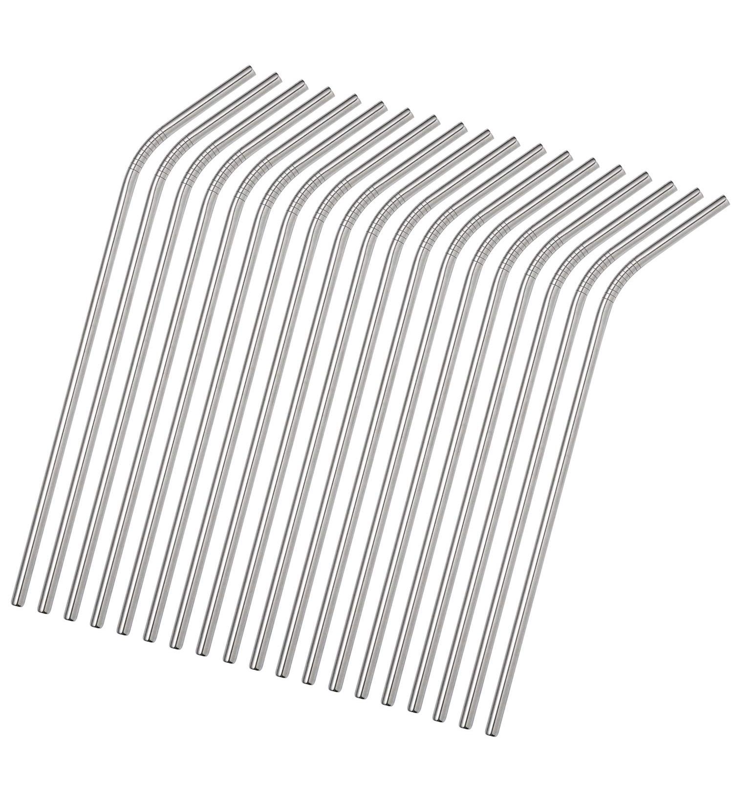 ColorStraw 50Pack Reusable Metal Straws.Ultra Long 10.5 Stainless Steel Drinking Straws in Bulk For Wholesale.265mm Long Straight Curved Metal Drinking Straws for 20/30oz Tumblers Yeti (50Pcs all bent Silver-10.5") - Buy Online on GoSupps.com