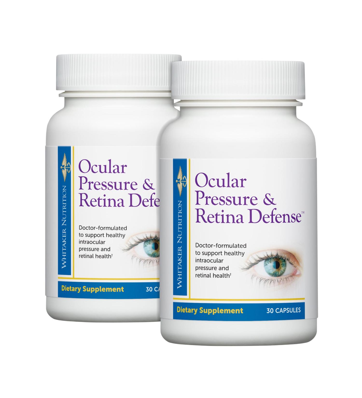 Dr. Whitaker Ocular Pressure & Retina Defense Supplement to Support Healthy Intraocular Pressure Levels Circulation & Eye Tissue (60 Capsules) - Buy Online on GoSupps.com