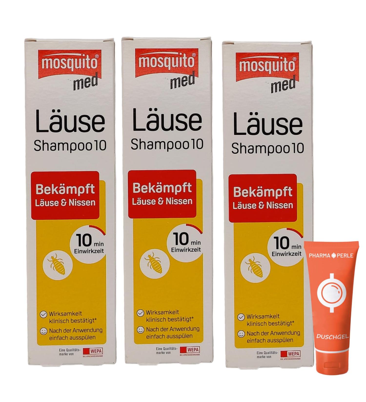 Mosquito Med Lice Shampoo 10 - Effective Lice Treatment & Practical Application | Sparma Set Plus Gift (100 ml 3) - Fast Results for Head Lice & Nits - Buy Online on GoSupps.com