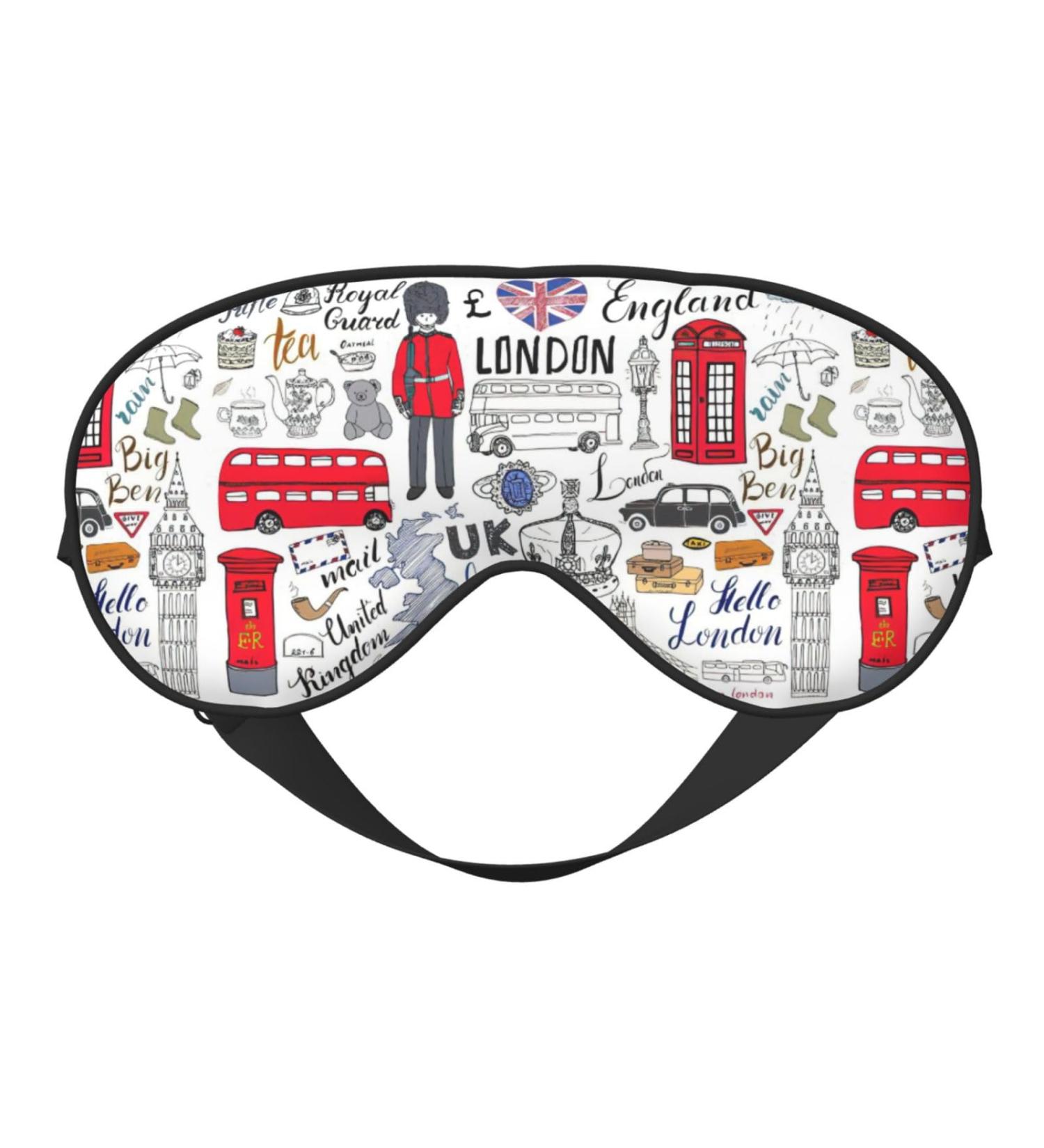 I Love London Eye Mask - Adjustable Light Blocking Sleep Mask for Deep Rest | Unisex - Buy Online on GoSupps.com