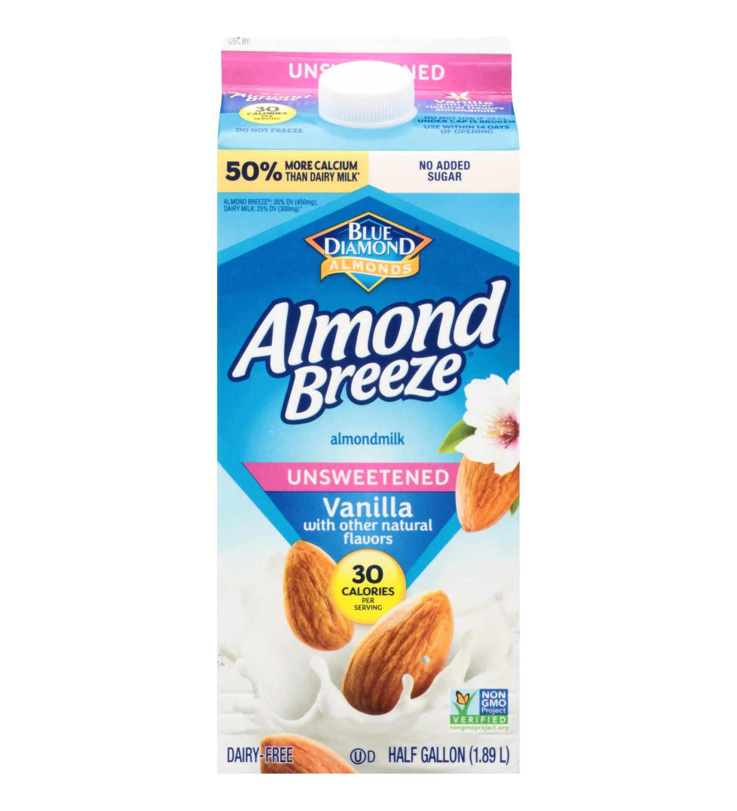 Almond Breeze Blue Diamond Vanilla Almond Milk 64oz - Lactose Free - Buy Online on GoSupps.com