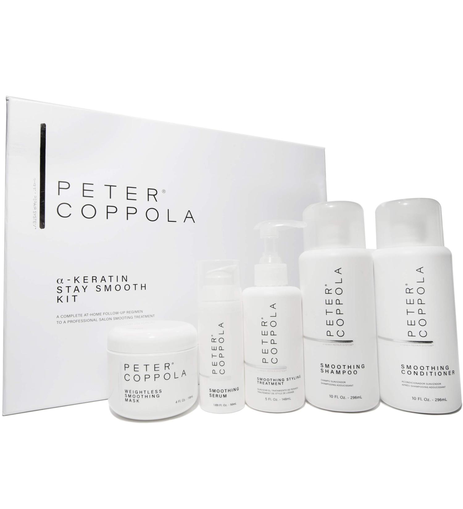 PETER COPPOLA a-Keratin Stay Smooth Kit - Nourishing Shampoo Conditioner Mask & Serum for Healthy Smooth Damaged Hair - International Shipping Available - Buy Online on GoSupps.com