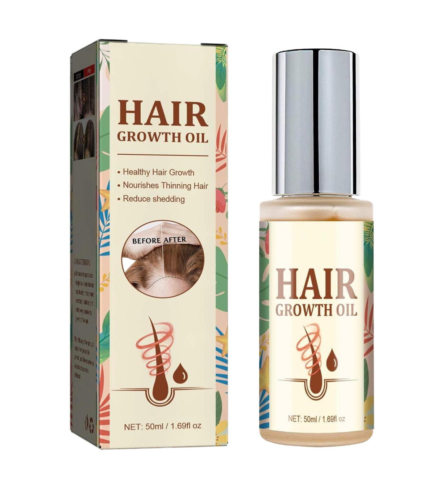  GjnjfdF Natural Hair Growth Oil | 50ml Strengthening and Thickening Natural Hair Oil | Beauty Treatment for Scalp Texturizing Routine Daily Use Blow Drying and Styling - Buy Online on GoSupps.com