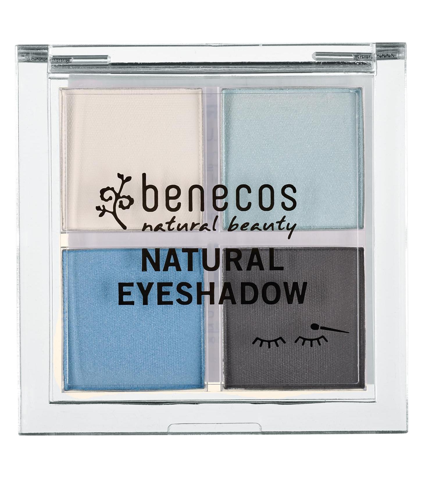 Benecos Quattro Eyeshadow Palette - Vegan Natural Cosmetics - True Blue - 4.8g | International Shipping - Buy Online on GoSupps.com