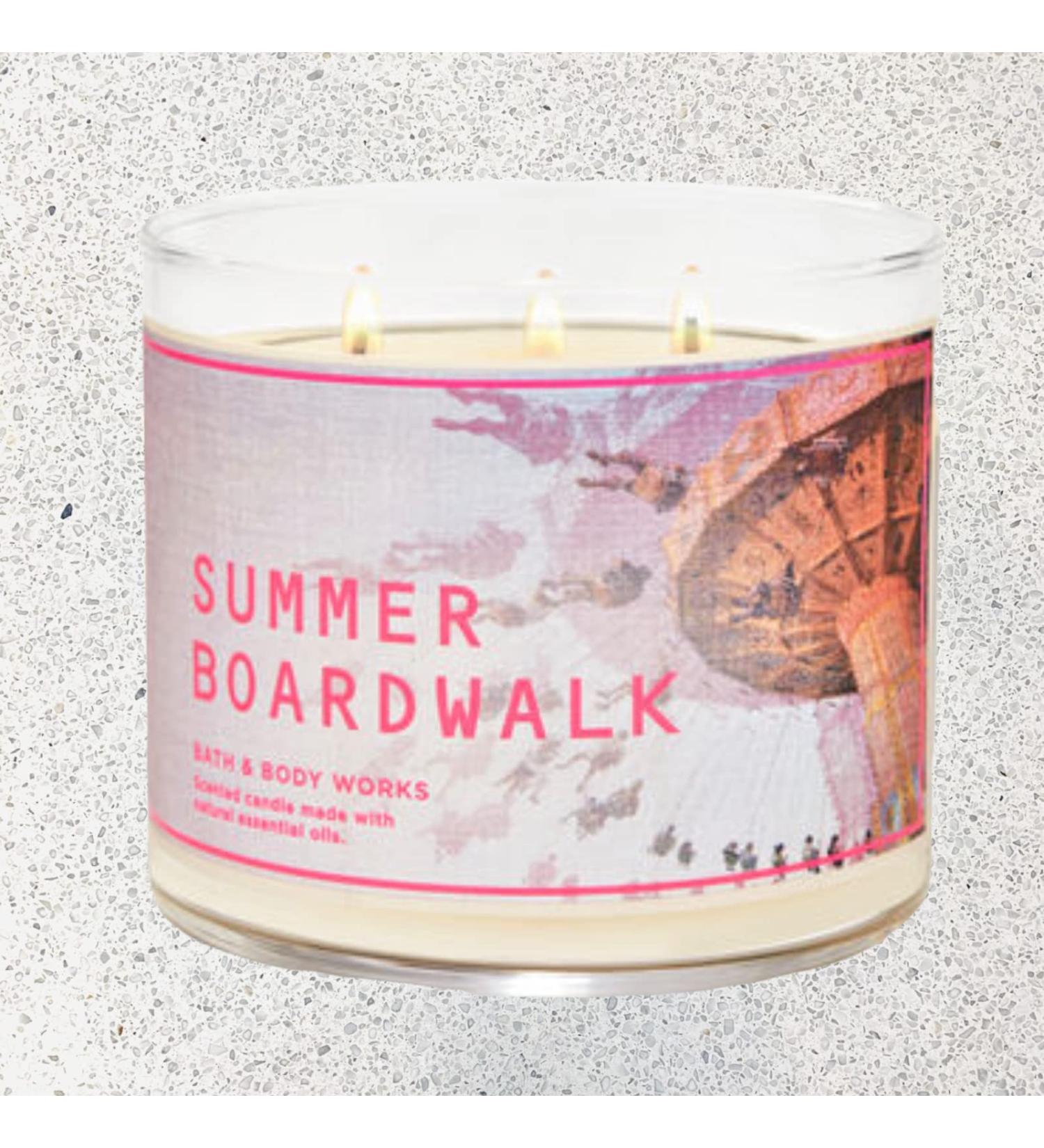 Shop Bath & Body Works White Barn 3-Wick Candle with Essential Oils - Summer Boardwalk 14.5 oz | International Shipping Available - Buy Online on GoSupps.com
