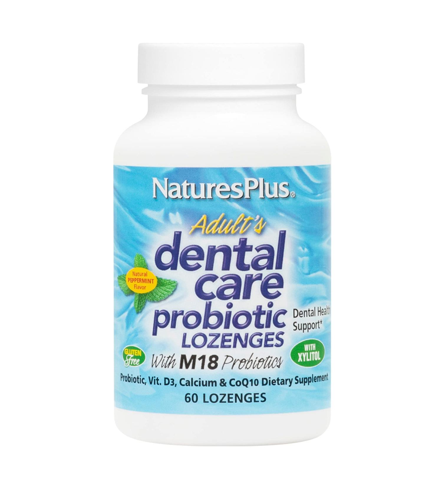 Nature's Plus Adult Dental Care Probiotic Lozenges â€“ Natural Peppermint Flavor, 60 Count - Buy Online on GoSupps.com