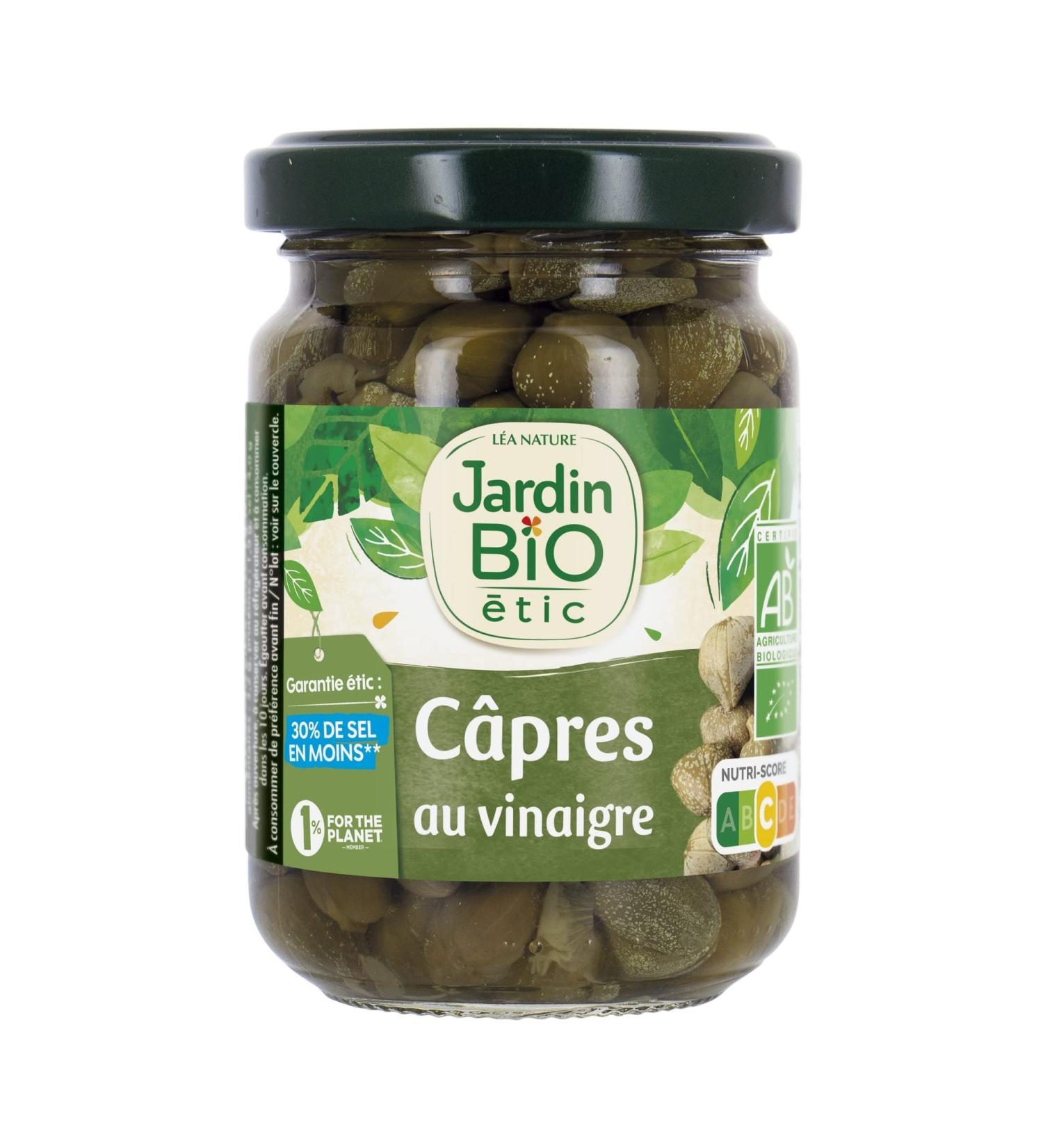 Jardin BiO tic - Capers in vinegar - organic - Salty - AB certified - 90g jar - Buy Online on GoSupps.com