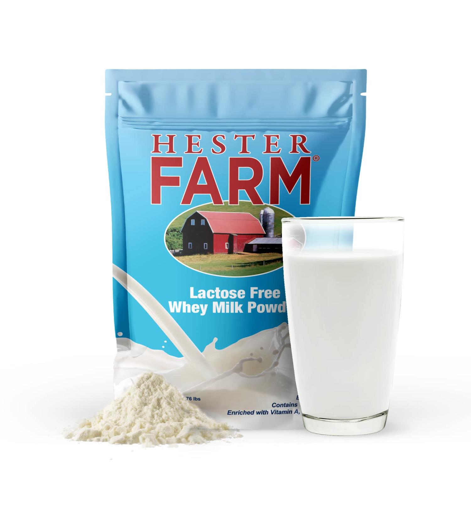 Hester FARM Lactose Free Whey Milk Powder 800g - Ideal for Kids and Adults | Drinking, Cooking, Baking | Long Shelf-Life Emergency Food Supply - Buy Online on GoSupps.com