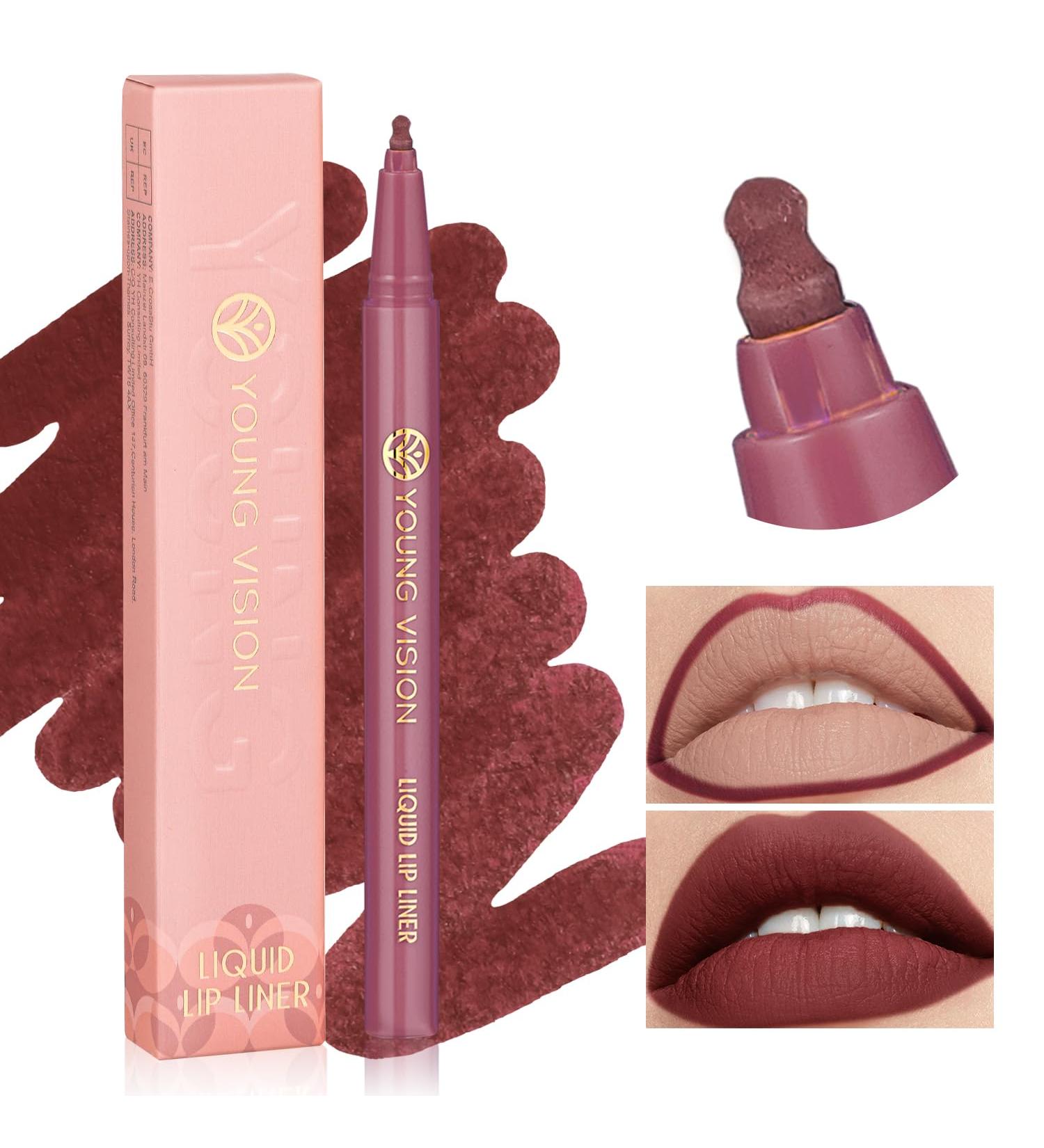 YOUNG VISION Gourd-Shaped Precision Liquid Lipstick & Lipliner - Nude Matte Perfection | Shop Internationally - Buy Online on GoSupps.com