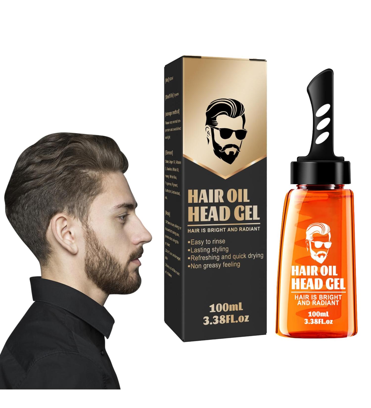 Gel Styling Comb 2-in-1 Men Hair Styling Gel with Comb Long Lasting Fluffy Men Fast Build Hair Salon Styling Gel Hair Wax Gel Styling Moisturizing Long-lasting (1Pcs) - Buy Online on GoSupps.com