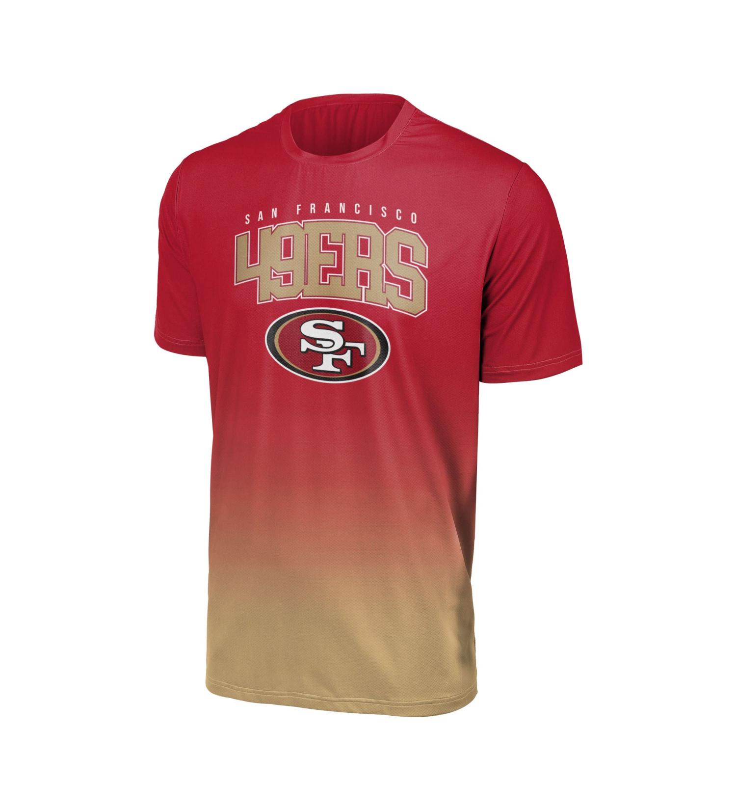 Buy Foco NFL American Football Gradient T-Shirt Jersey - 49ers Red Beige - International Shipping Available - Buy Online on GoSupps.com