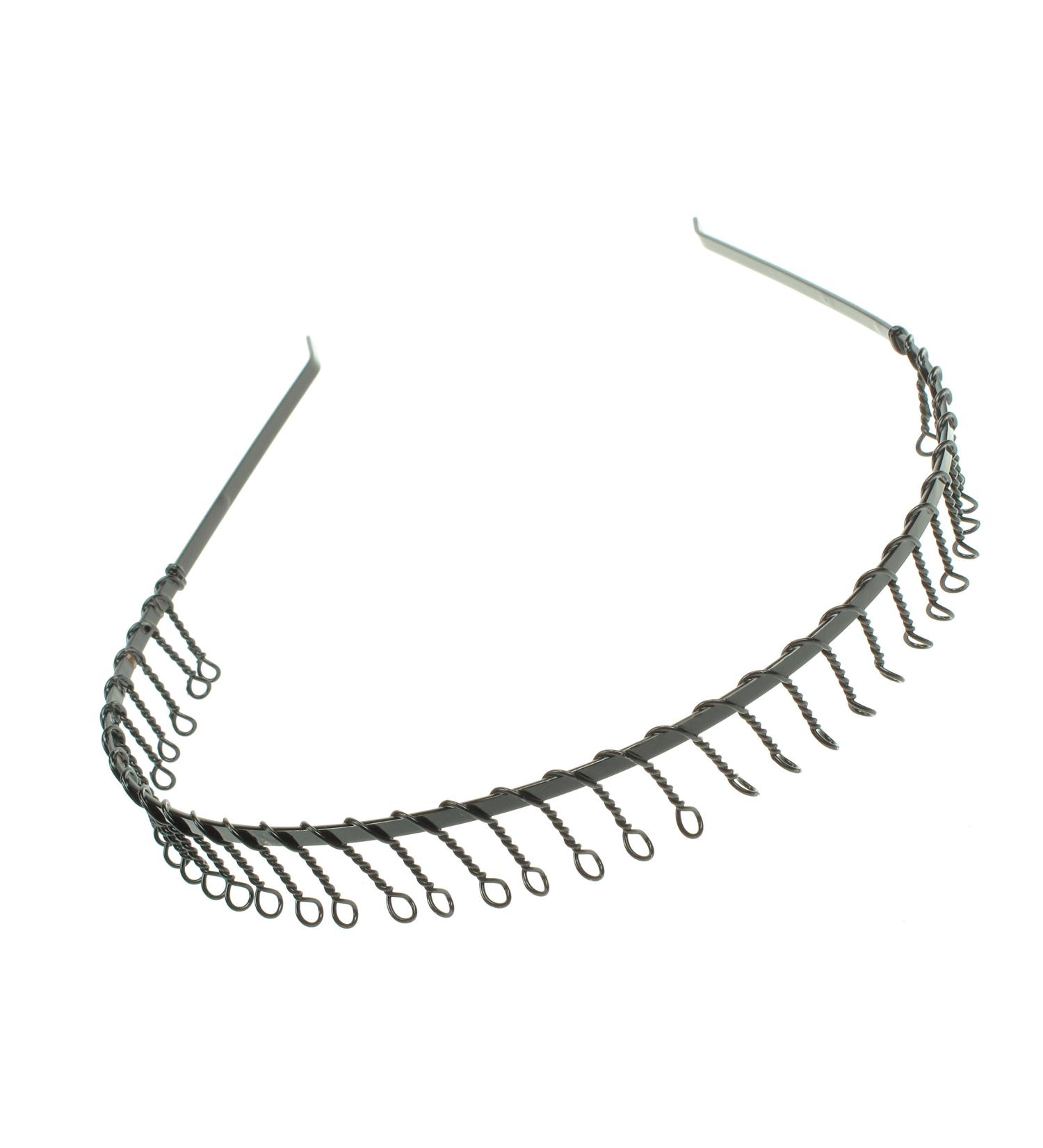 Black toothed metal sports band headband head hairband football mens womens