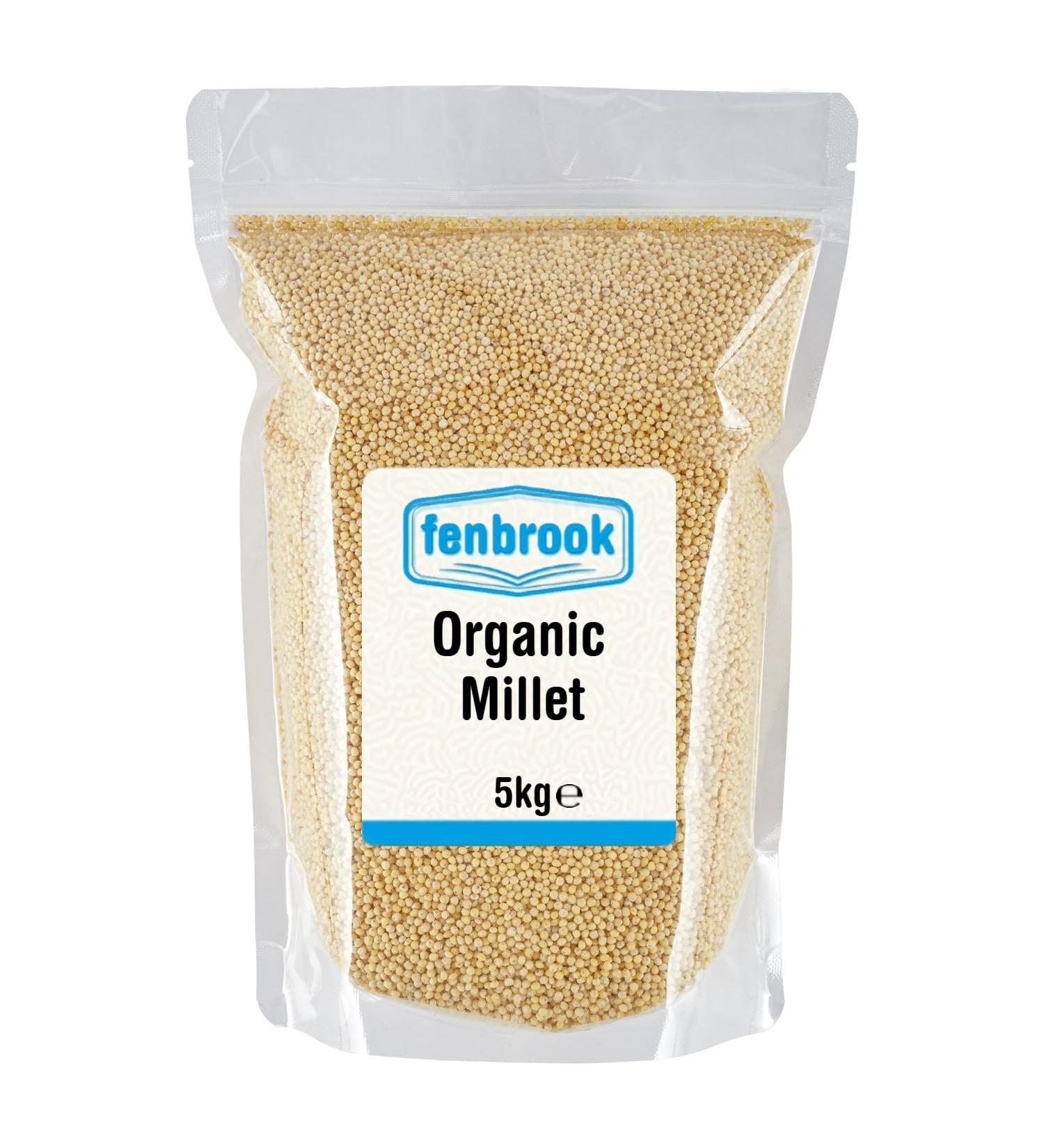 Certified Organic Millet 5kg by Fenbrook Organic - Buy Online - Buy Online on GoSupps.com