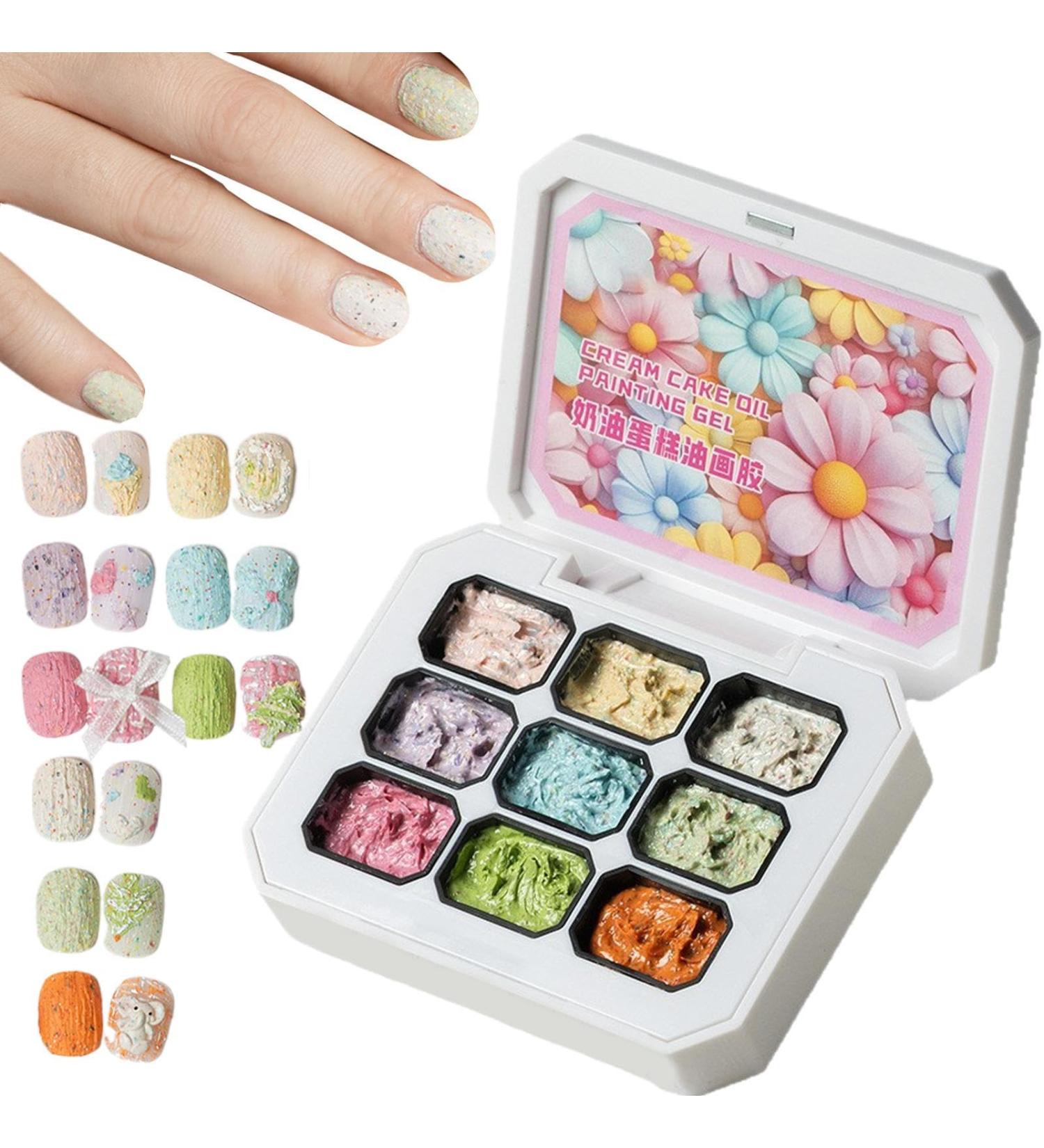 Vernis Gel Solide 9 Couleurs Cr me Gel | Colle Ongles Lisse et Empilable pour French Tips et Manucure Maison Longue Dur e - Buy Online on GoSupps.com