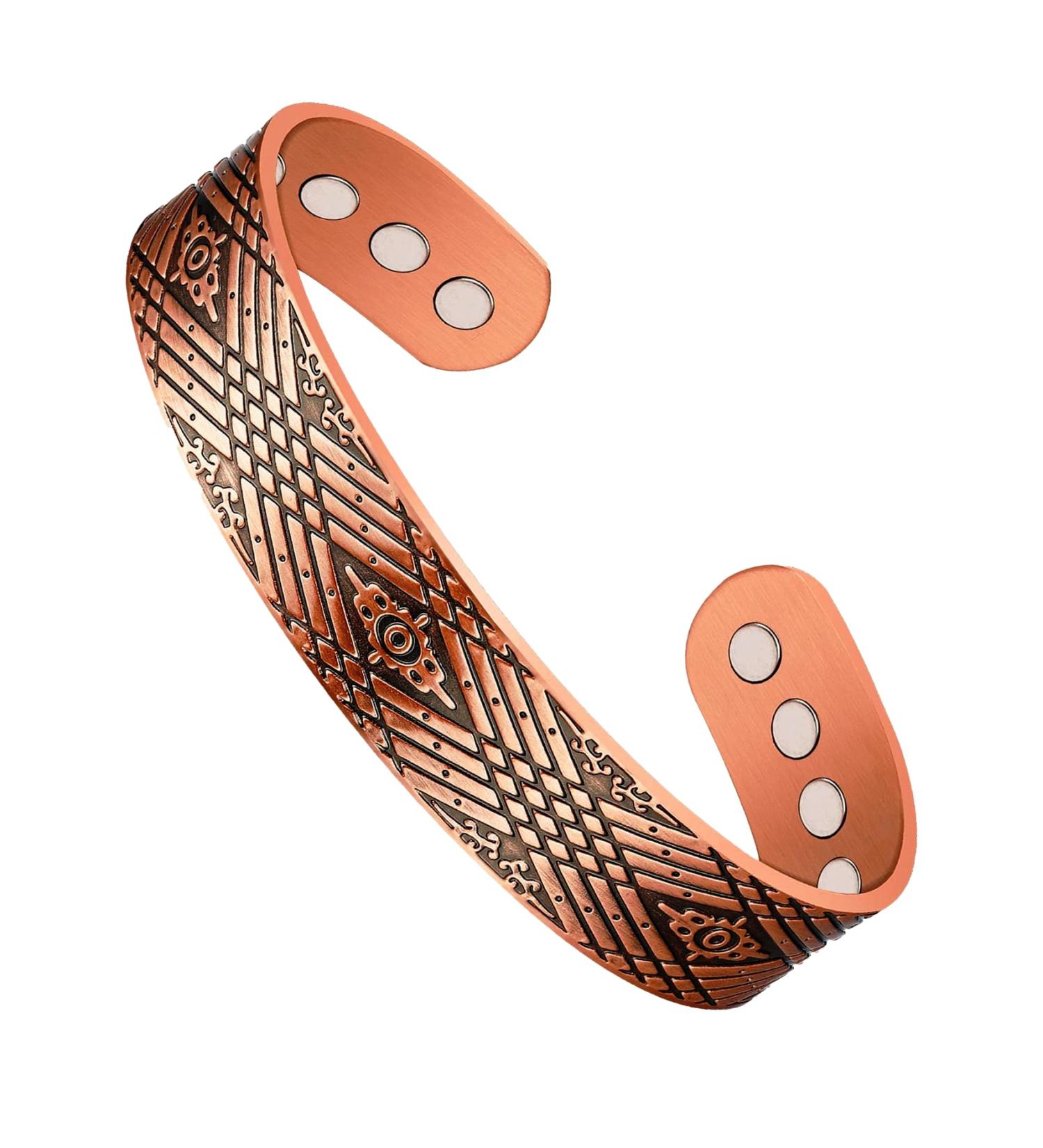 Pure Copper Magnetic Therapy Arthritis Bracelet for Men - Relieve Pain from Arthritis & Carpal Tunnel - Buy Online on GoSupps.com