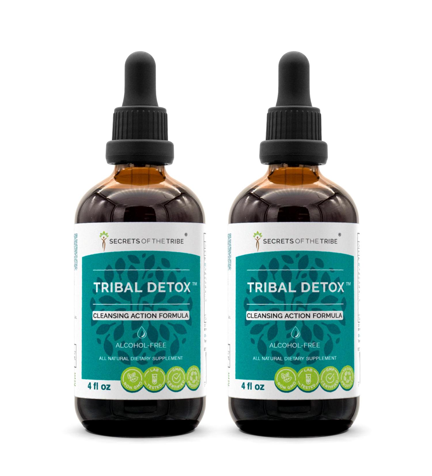 Buy Tribal Detox Alcohol-Free Glycerite Tincture | Turmeric Dandelion Milk Thistle & More | Cleansing Action Formula (2x4 fl oz) - International Shipping Available - Buy Online on GoSupps.com