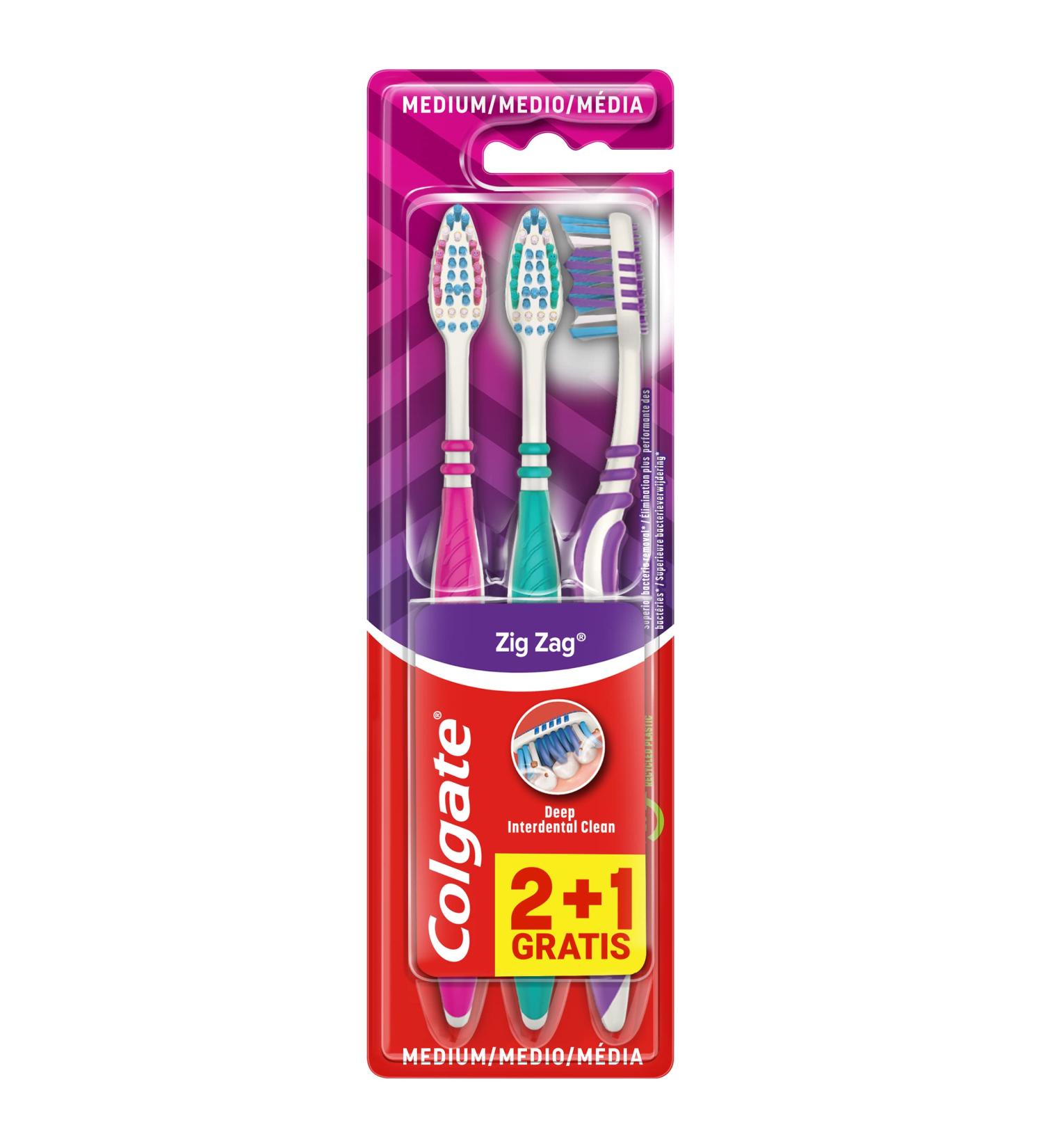 Buy Colgate CEP.ZIG-ZAG Medium 1+2 Toothbrush - International Shipping Available - Buy Online on GoSupps.com