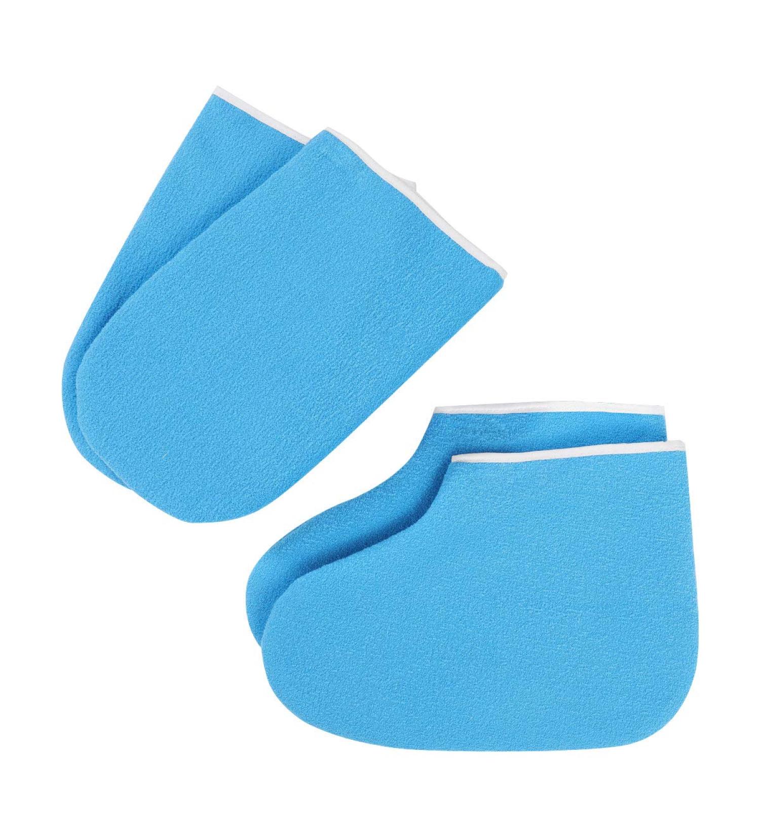 Minkissy Paraffin Wax Gloves Set for Spa & Heat Therapy - Comfortable Cotton Hand & Foot Covers - Dark Blue - Buy Online on GoSupps.com