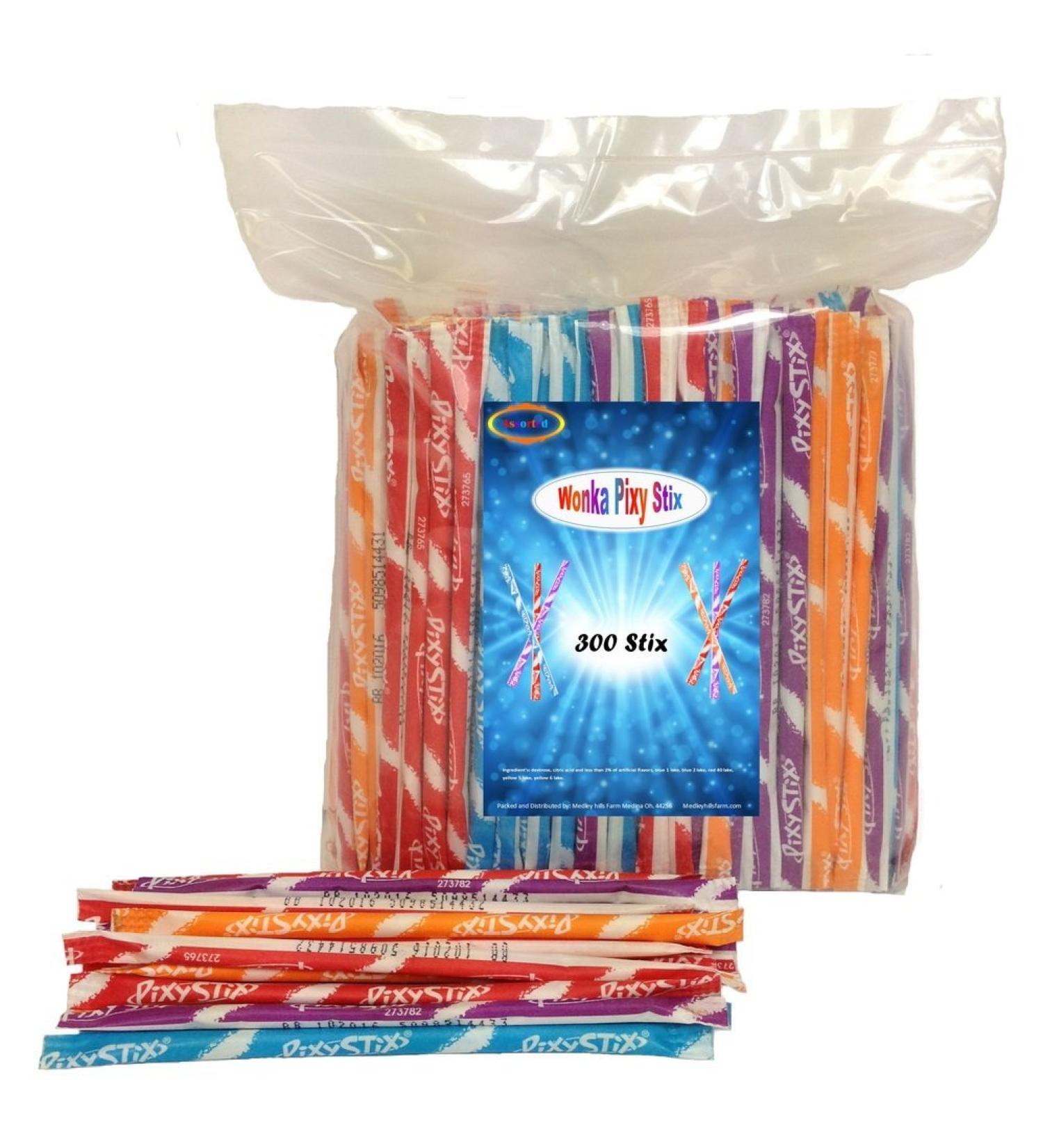 Wonka Pixy Stix 300 Stix - Assorted Flavors | Delicious Candy Treats - Buy Online on GoSupps.com