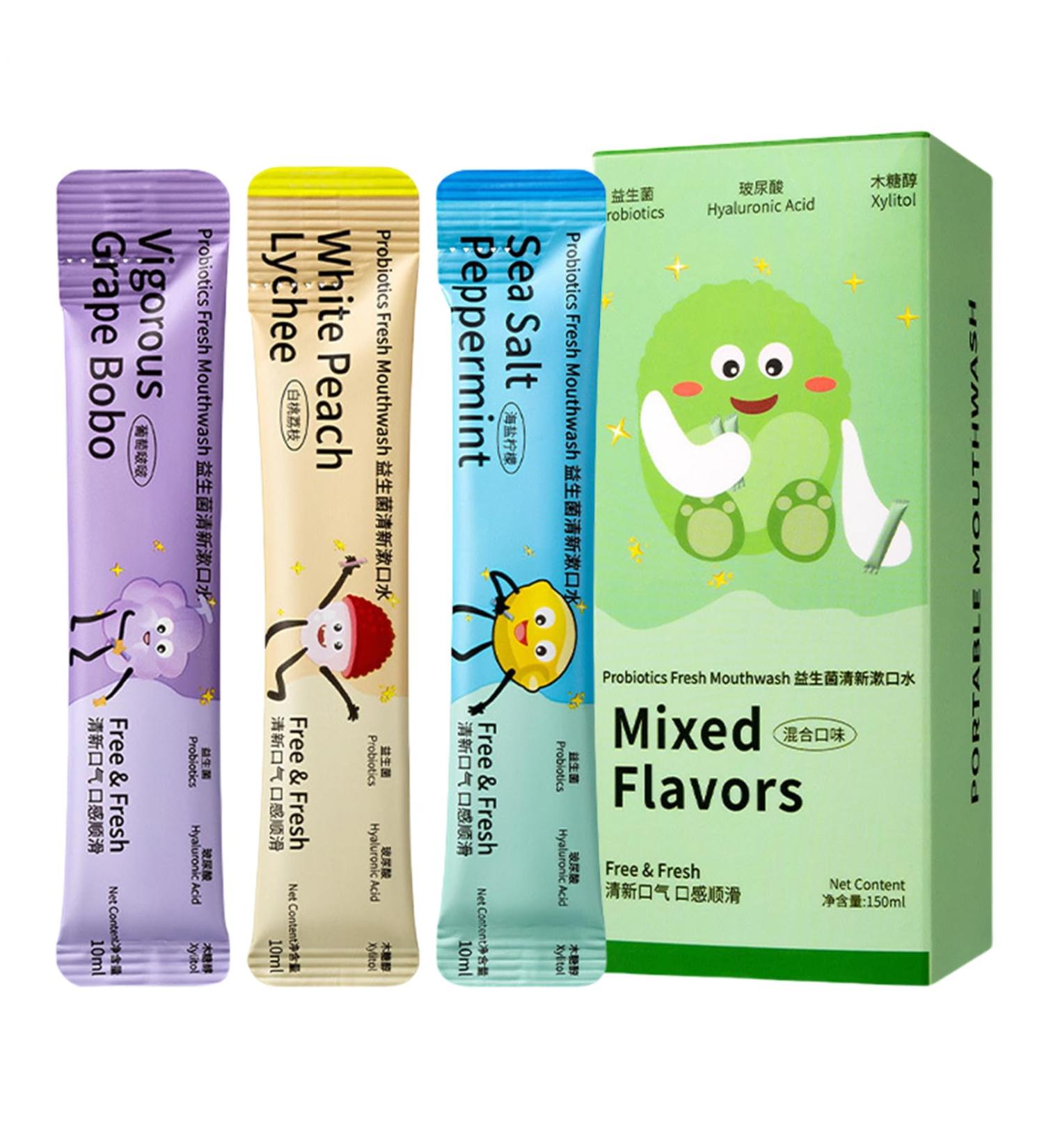 Individual Mouthwash Sachets 15 Oral Care Sachets Long-Lasting Freshness Fruity Flavor for Daily Use in Bathrooms and Hotels for Adults - Buy Online on GoSupps.com