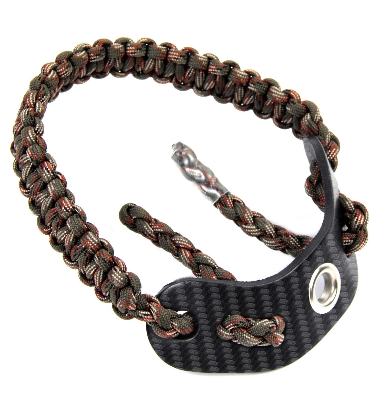 SUNYA Archery Bow Wrist Sling - 550 Paracord Strap with Full Grain Leather Yoke - Multiple Camo Colors - Fits Compound Bow Stabilizer DS Dark Camo - Buy Online on GoSupps.com
