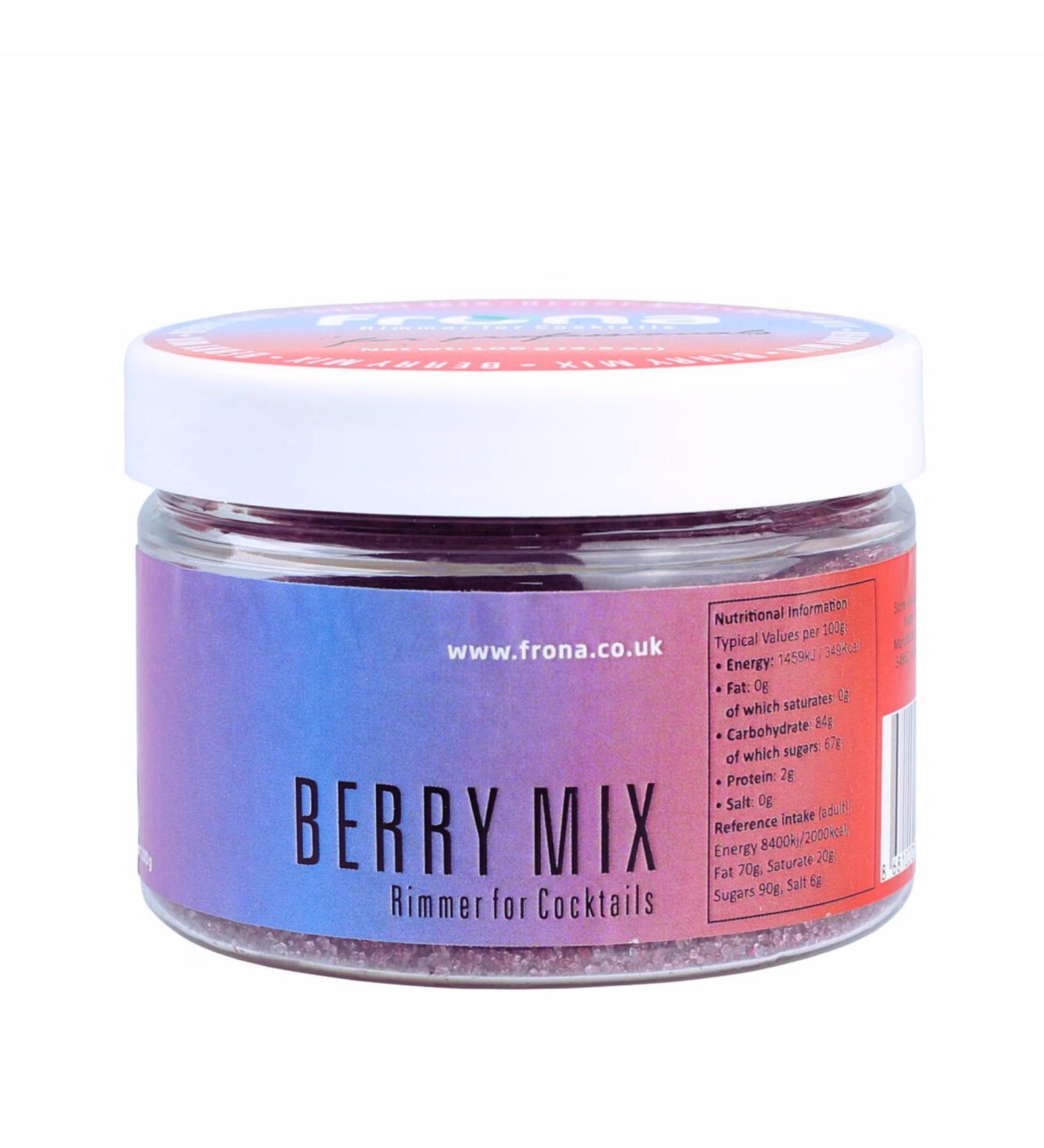 Frona Rimming Powder 100g - Perfect As Cocktail Glass Rimming Powder I Culinary Decorations (Berry Mix) - Buy Online on GoSupps.com