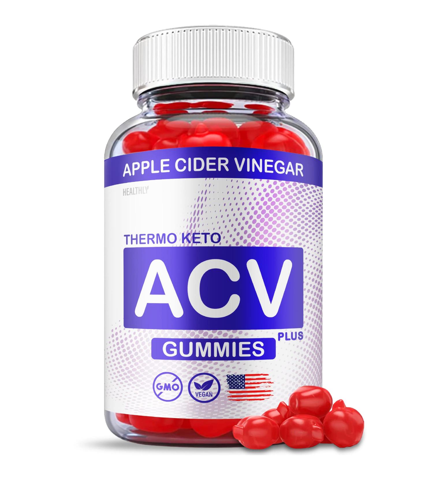 Thermo Keto ACV Gummies 1000mg Vegan Formula with Vitamin B12 (60 Gummies) - Buy Online on GoSupps.com
