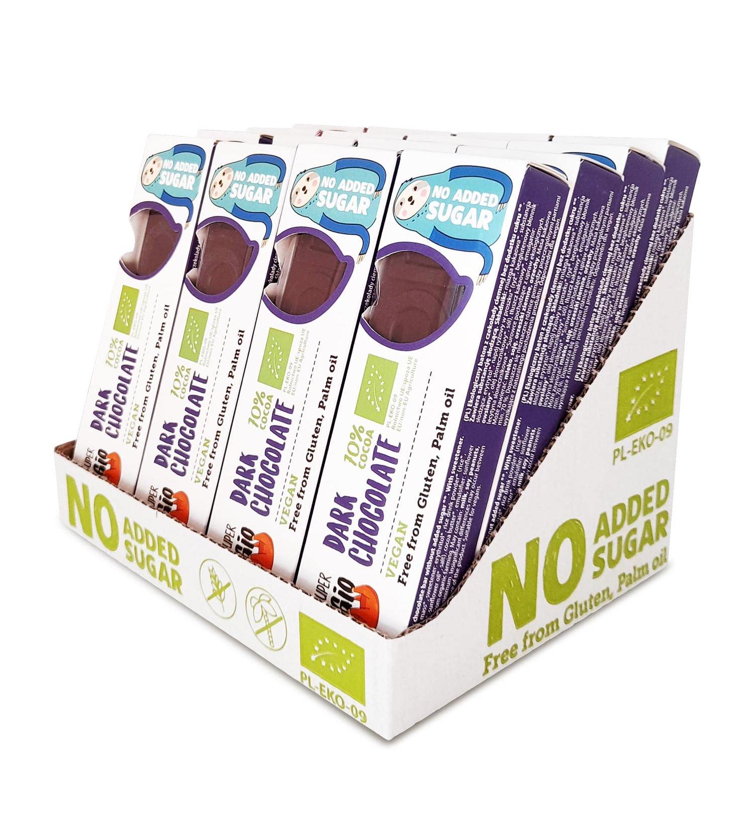  SUPER FUDGiO SUPER FUDGiO Organic Chocolate Bars | Organic & Sugar Free Sweets | Vegan - Gluten Free | Sugar Free Chocolate Snack | Coconut Chocolate Chocolate - 16 Pack - Buy Online on GoSupps.com