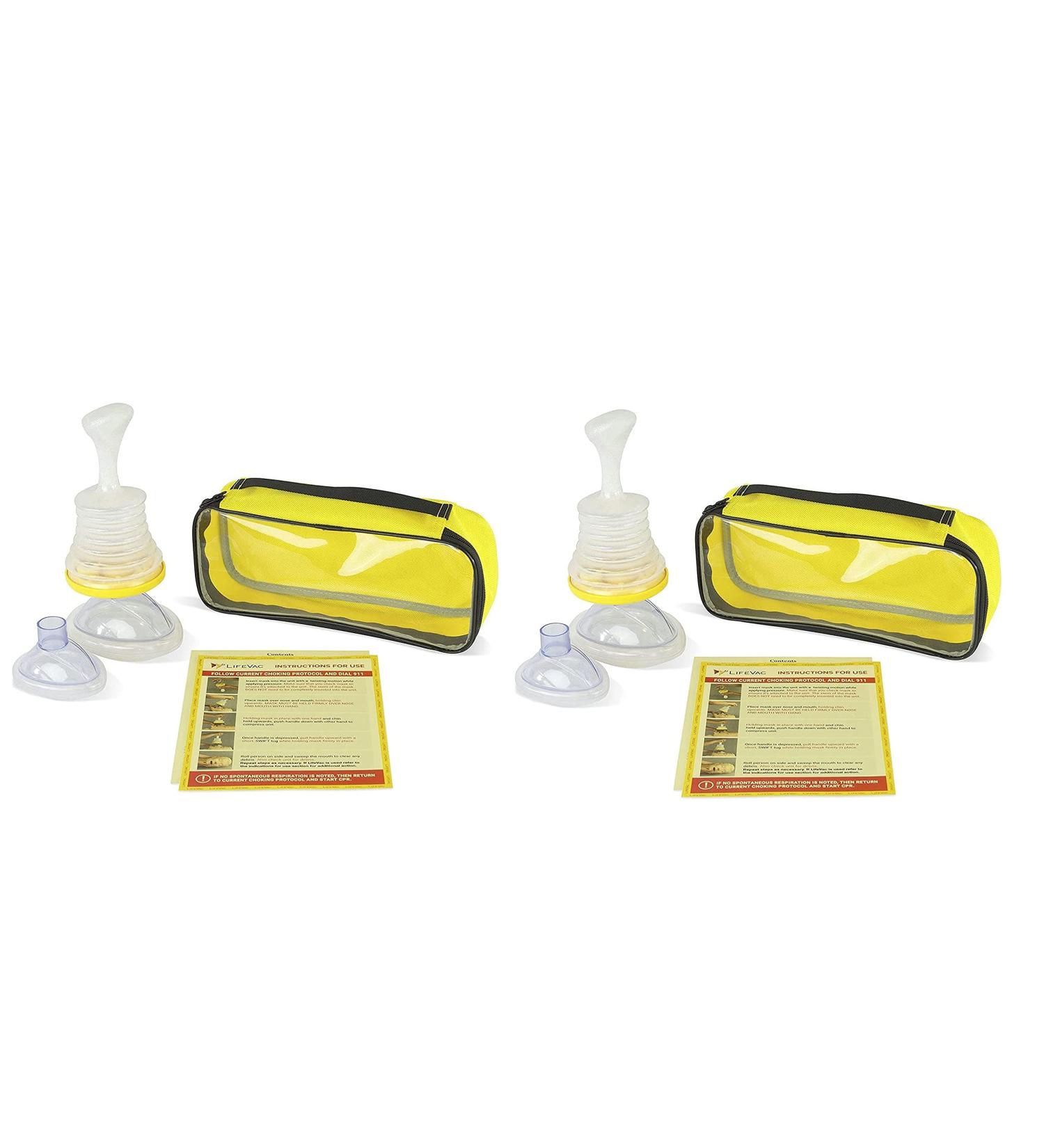 LifeVac Travel Kit Pack of 2 - Choking Rescue Device  Portable Suction Rescue Device First Aid Kit for Kids and Adults  Portable Airway Suction Device | Anti Choking Device for Children and Adults - Buy Online on GoSupps.com