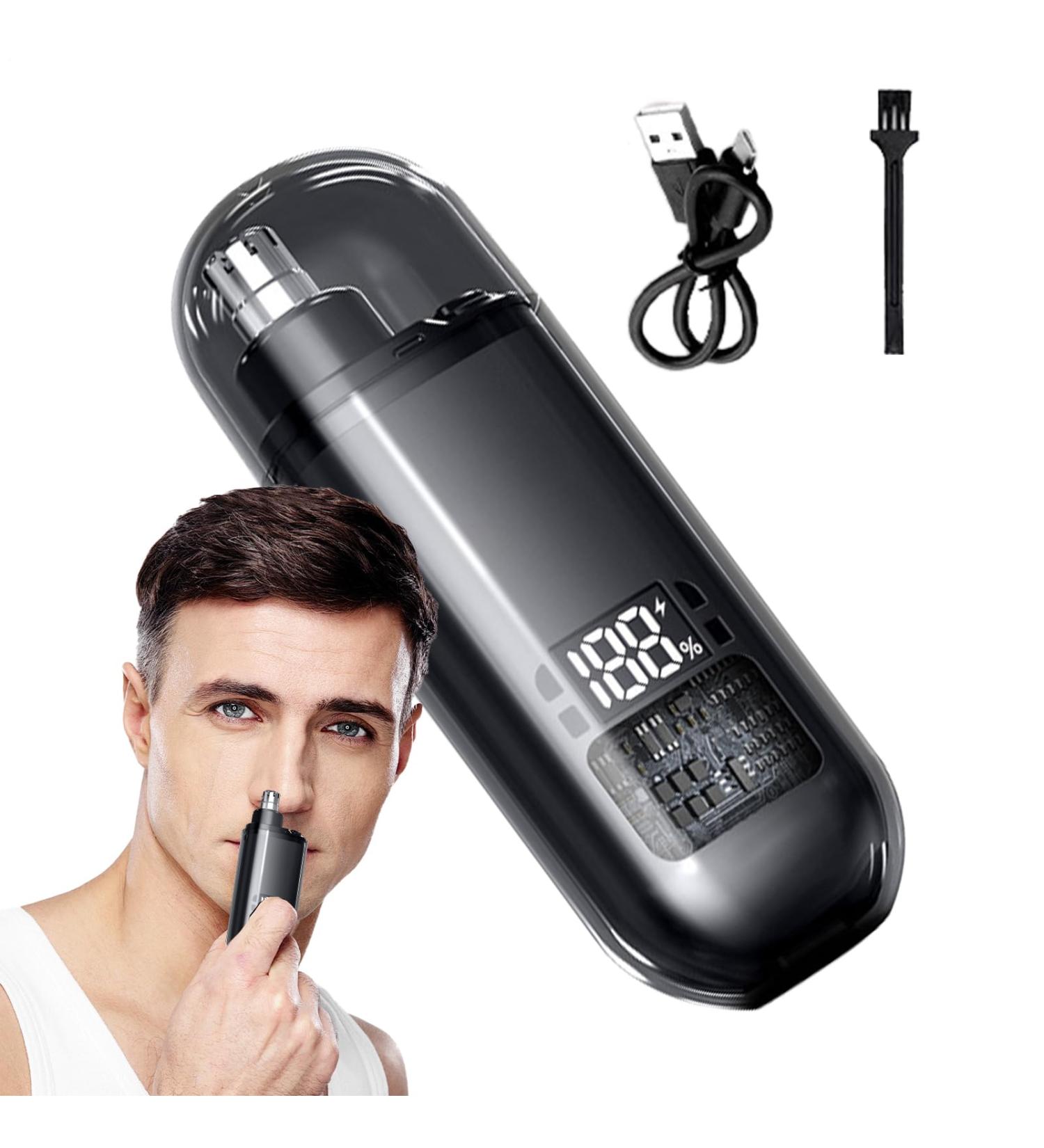 Nose Hair TrimmerNose Hair Trimmer for Women Cordless Shaver with Digital Display Waterproof for Eyebrows Face Care Black - Buy Online on GoSupps.com