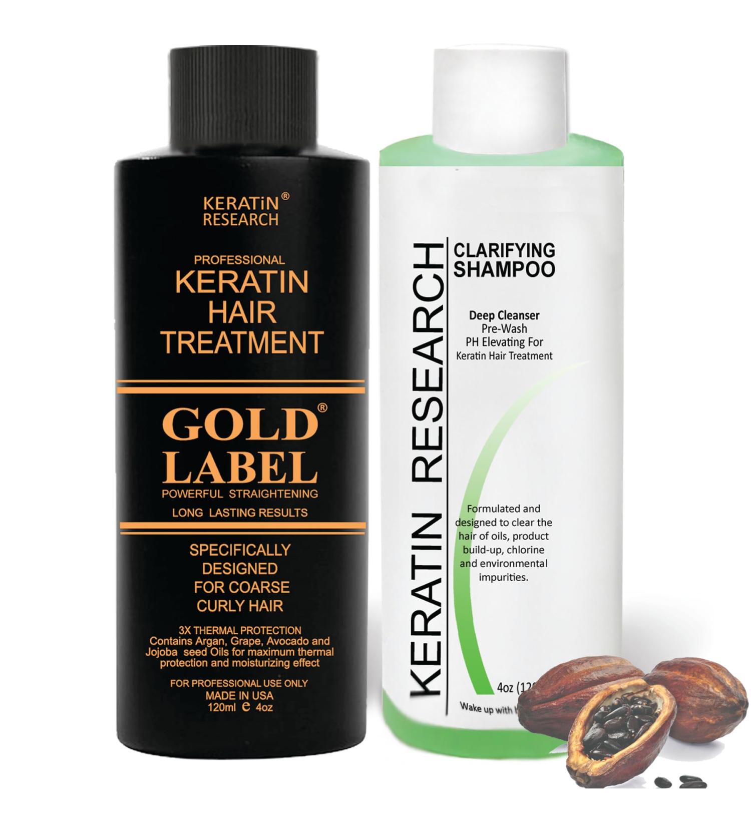 Buy GOLD LABEL Keratin Hair Straightening Treatment - Long Lasting Frizz Control & Damage Repair for All Hair Types (4oz Kit) - International Shipping Available - Buy Online on GoSupps.com
