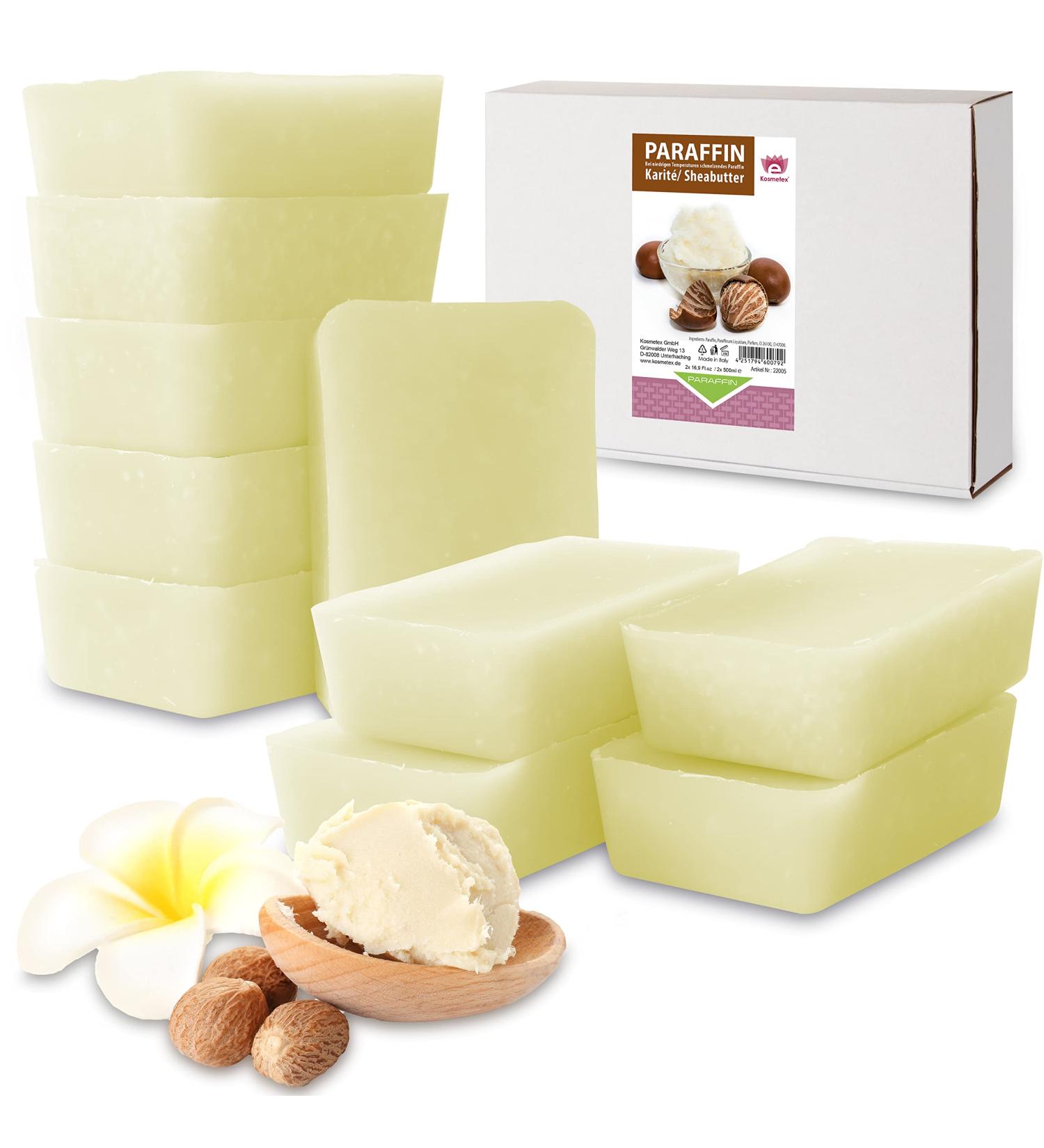 Kosmetex Wellness Paraffin Bath with Shea Butter - Relaxation Pool for Hands & Feet | Paraffin Wax Blocks (10x 500ml) - Ideal for Spa & Home Use - Buy Online on GoSupps.com