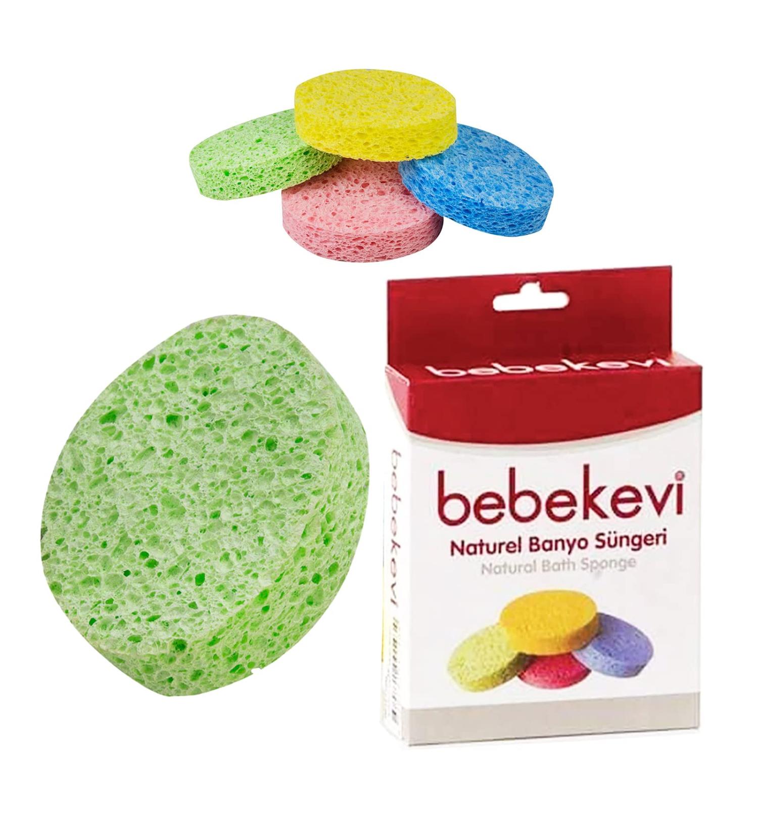 Miniyoki Natural Cellulose Bath Sponge - Biodegradable Shower & Face Sponge (Green) | Made in Turkey - Buy Online on GoSupps.com