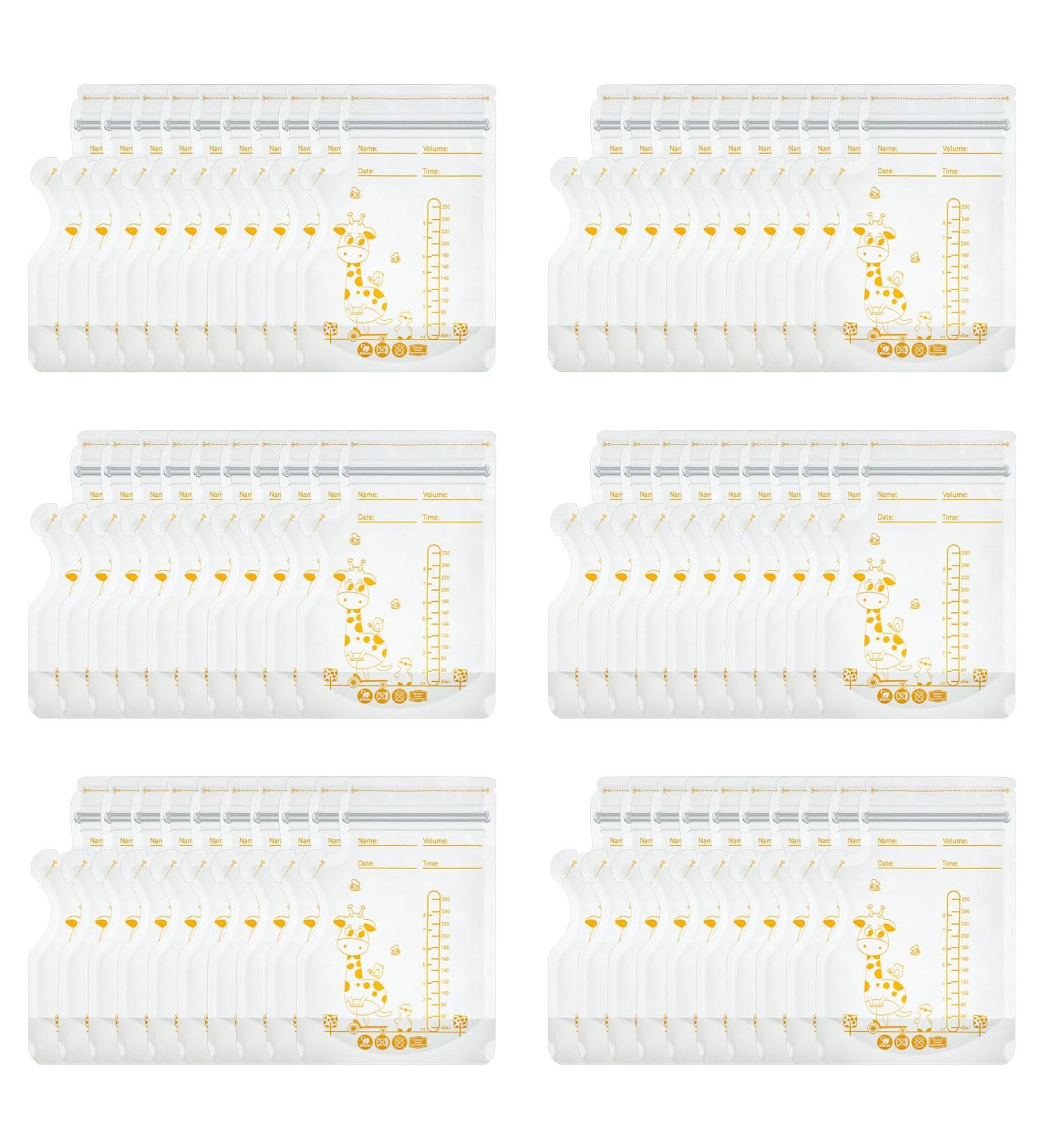 Smilcloud 60 BPA-Free Breast Milk Storage Bags - 250ml Double Zipper | Best International Shipping! - Buy Online on GoSupps.com