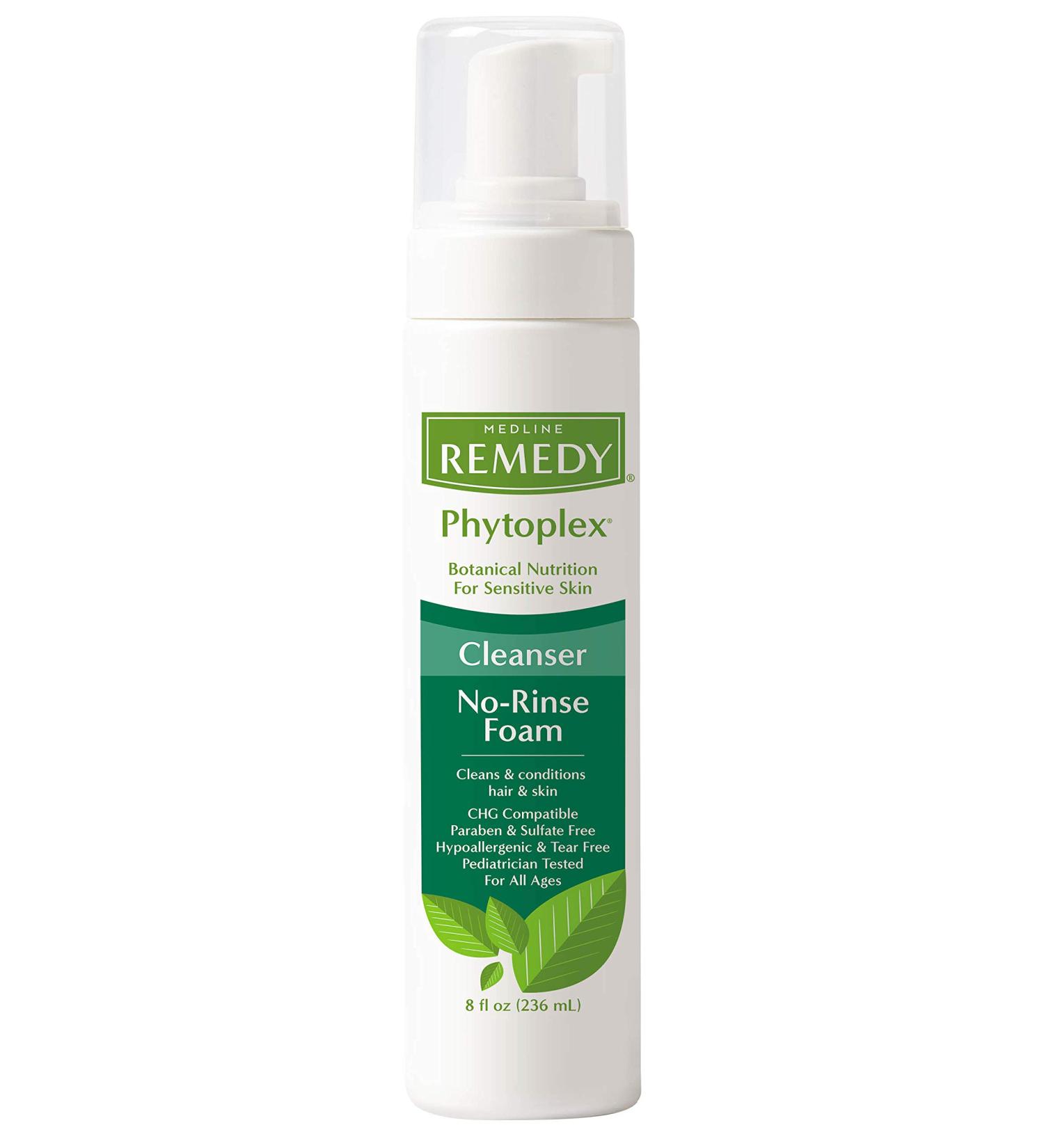 Medline Remedy Phytoplex Hydrating Cleansing Foam, 8 fl oz - Paraben & Sulfate-Free Body Wash & Shampoo - Buy Online on GoSupps.com