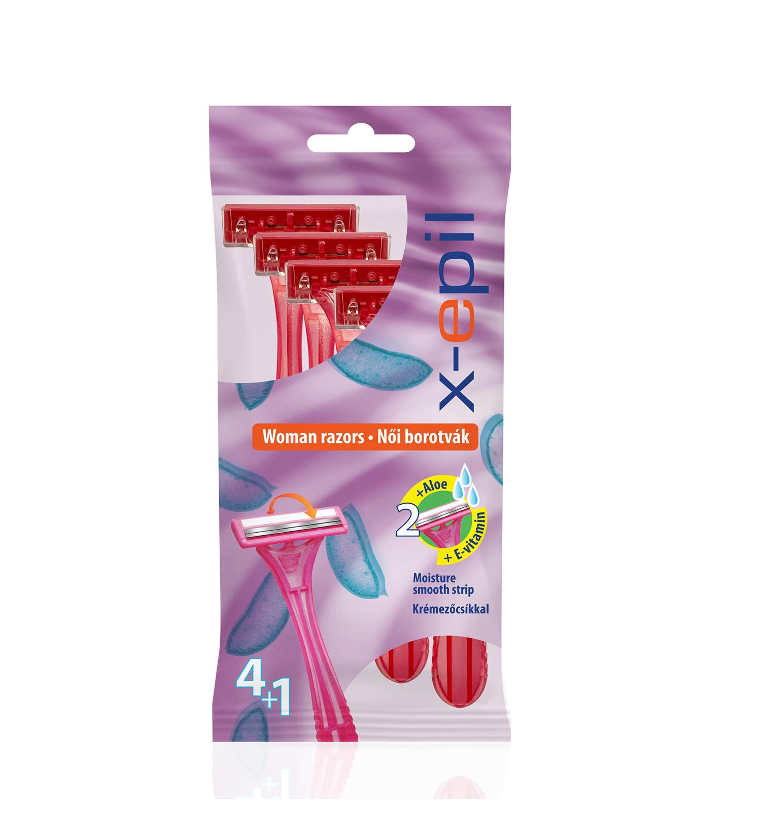 Buy X-EPIL Women s Disposable Razors - 2 Blades with Vitamin E & Aloe Vera for Smooth Irritation-Free Shaving (5 Pack) - International Shipping Available - Buy Online on GoSupps.com