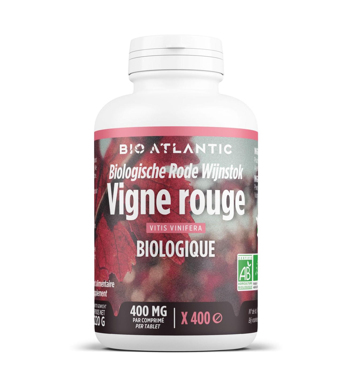 Organic Red Vine - 400 mg - 400 tablets - Bio Atlantic