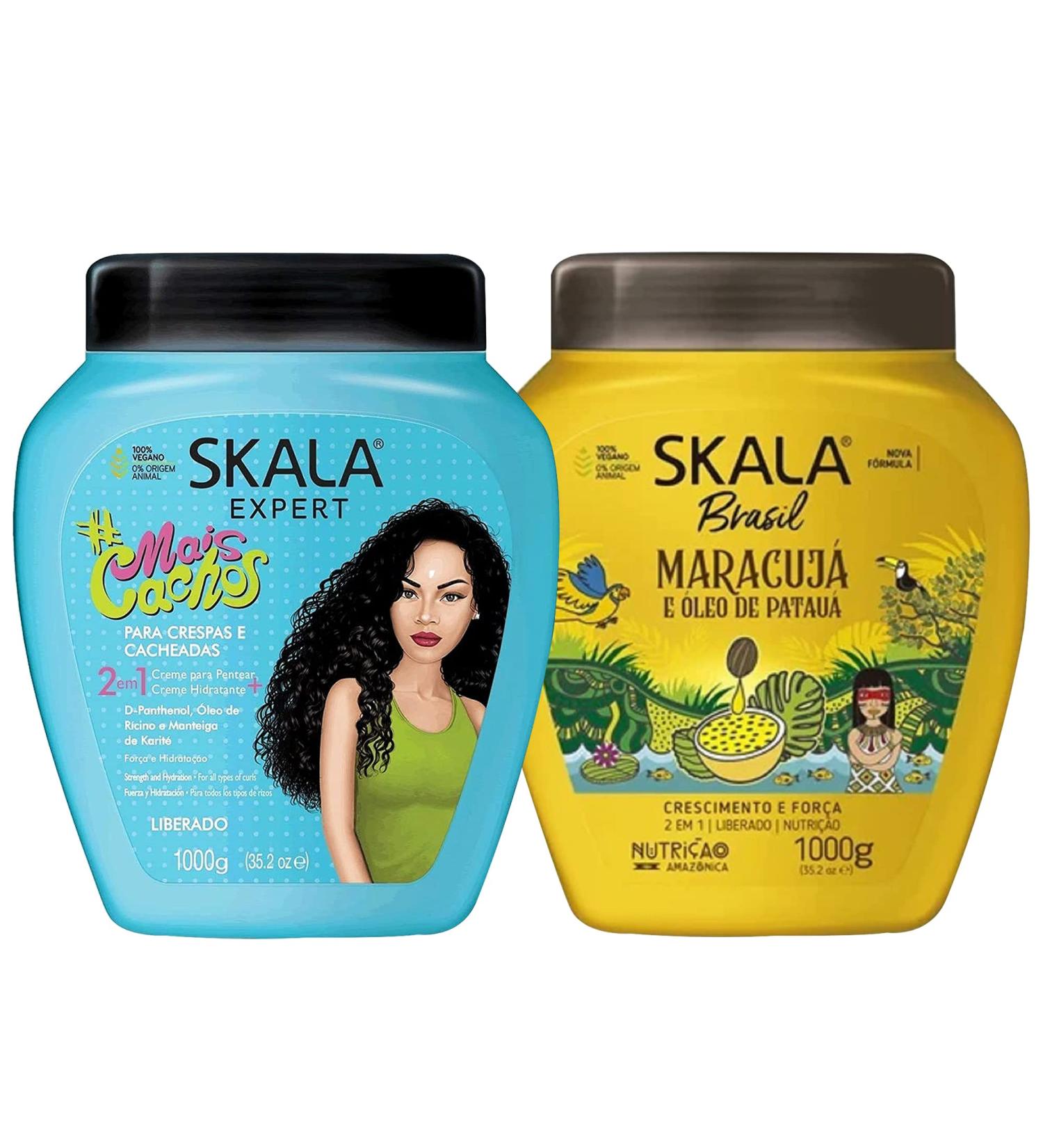 SKALA Hair Care Set: Expert Mais Cachos 2-in-1 Conditioning & Passion Fruit Pataua Oil Treatment - 1000g - 35.27 Oz - Buy Online on GoSupps.com