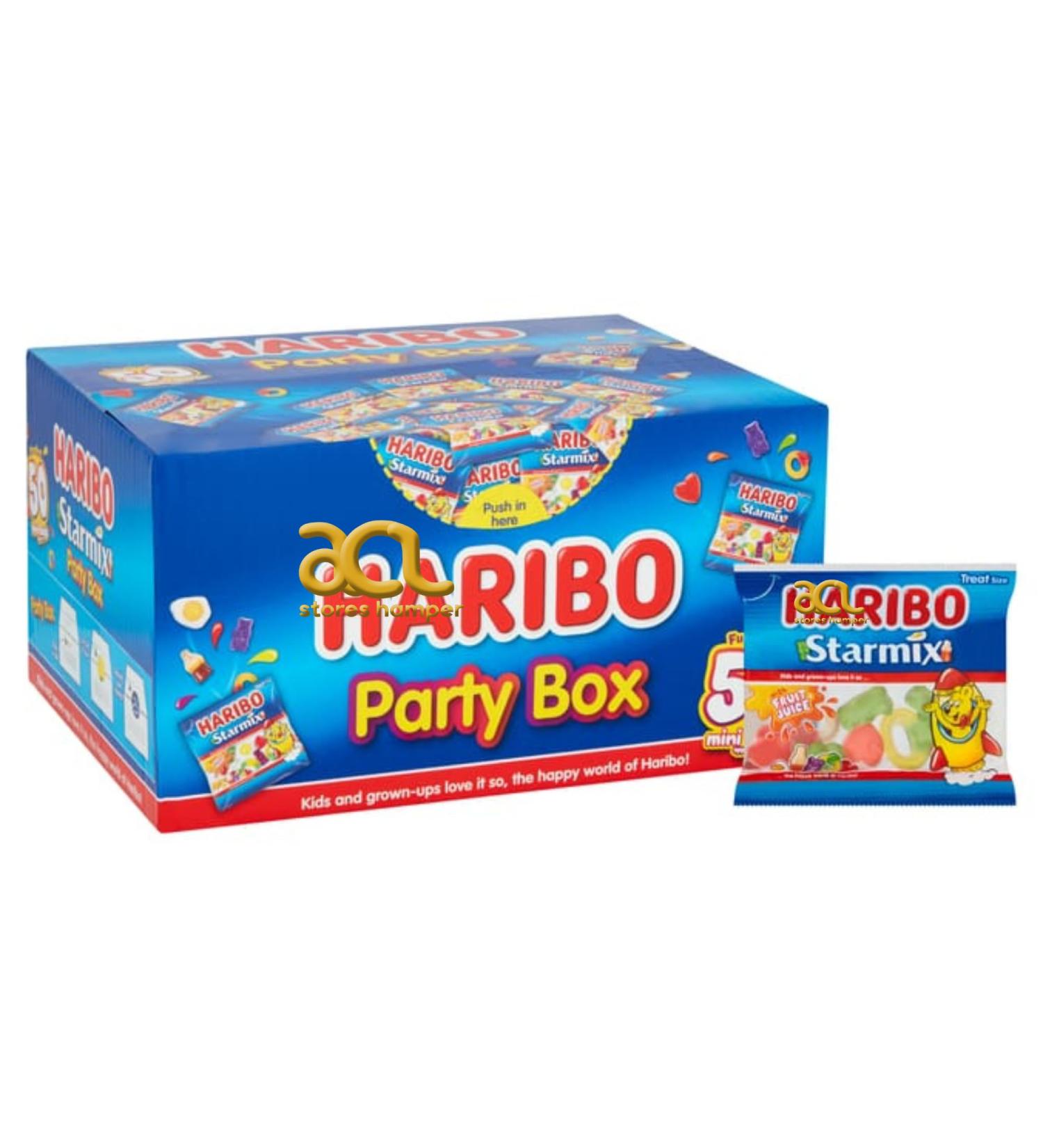 Christmas Box of Sweets for Kid - 50 Pk Starmix Mini Sweets Bag Gift Hamper for Kids - Stocking fillers Sweets Mini Bags Party Box 800g Great for Kids Party Xmas - Lunch Box Treats - Christmas Sweets