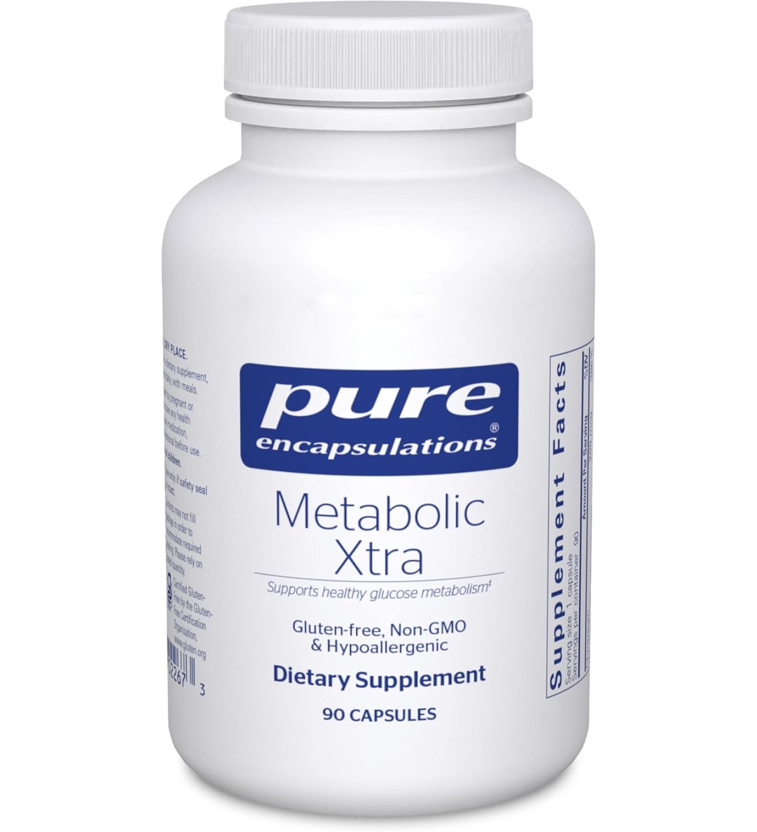 Pure Encapsulations Metabolic Xtra | Supplement to Support Carbohydrate Metabolism, and Homeostasis* | 90 Capsules - Buy Online on GoSupps.com
