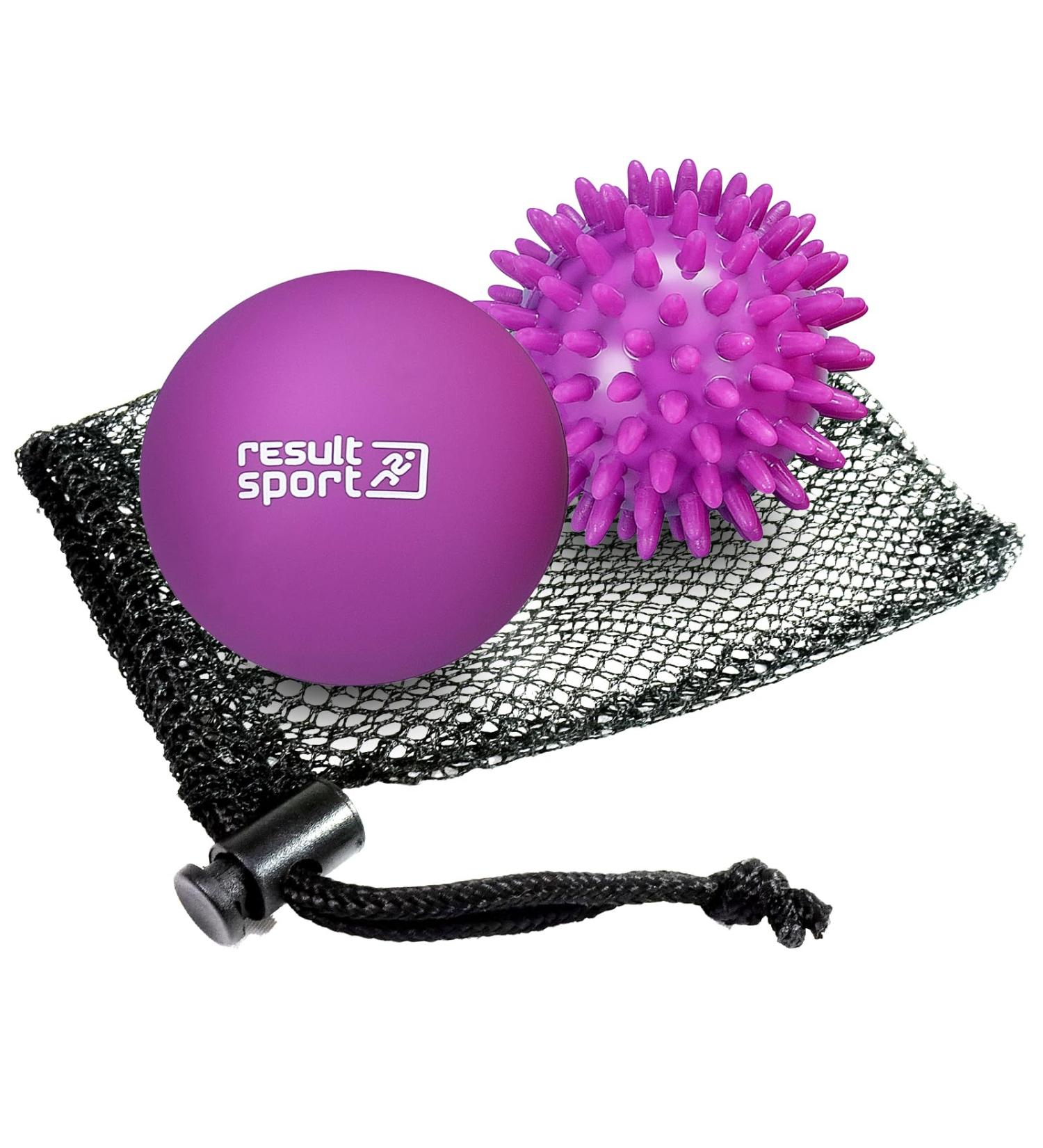 Resultsport Lacrosse & Hedgehog Massage Ball Set for Foot Pain Relief | Plantar Fasciitis Trigger Point Massage - Purple - Buy Online on GoSupps.com