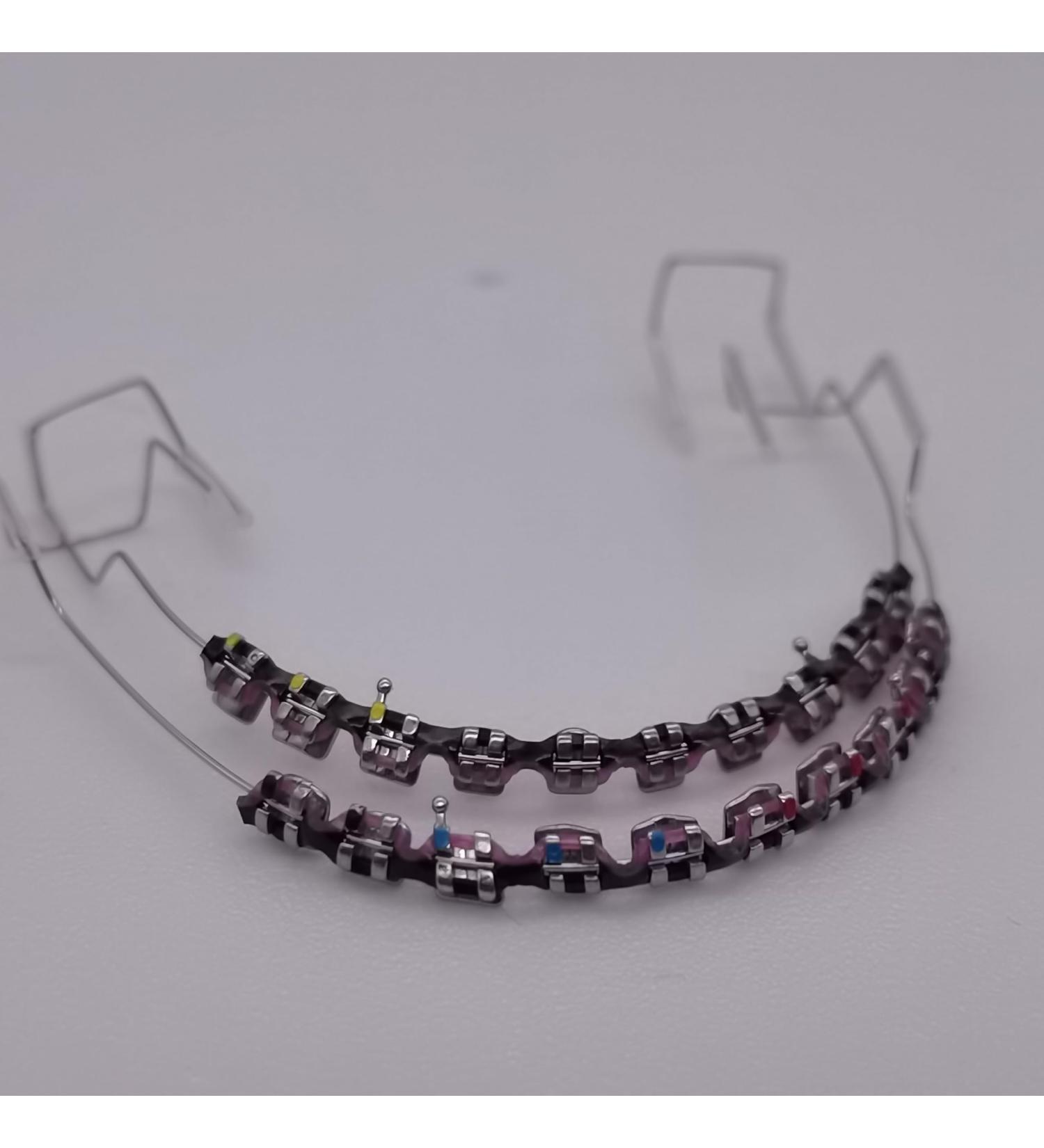 Funny and Fashion Fake Braces Kit With Two Color Teeth Braces Power Chain - Easy Stall For Orthodontist Dental Student Practice (No61-Black&Purple) - Buy Online on GoSupps.com