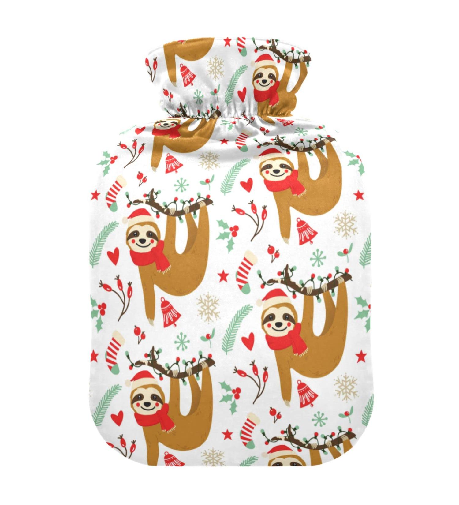 Cute Sloth Hot Water Bottle with Cover - 2L for Pain Relief & Cramps | Ideal for Hand & Feet Comfort - Shop Internationally - Buy Online on GoSupps.com