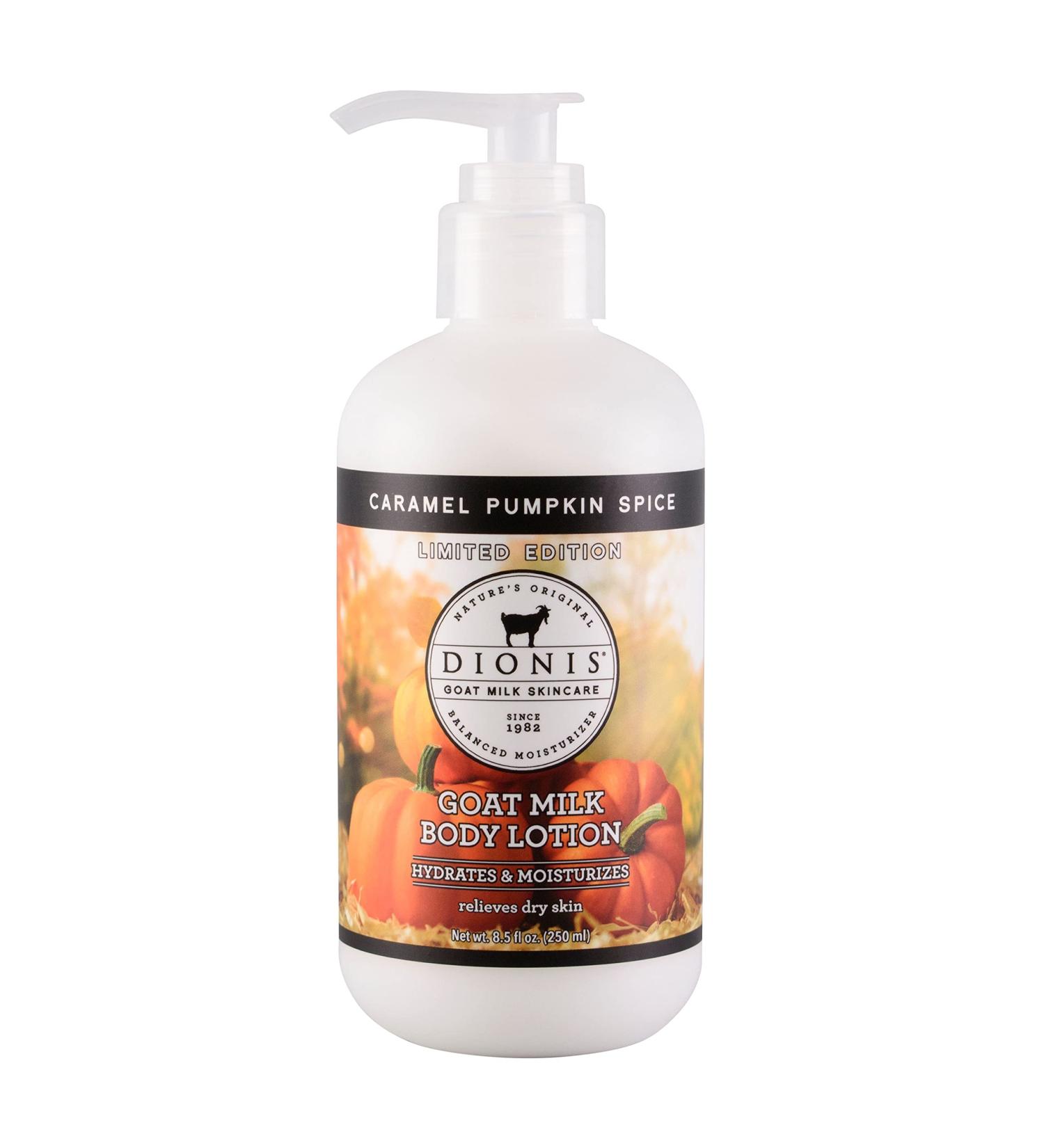 Dionis Goat Milk Skincare Caramel Pumpkin Spice Lotion 8.5 oz - Made in USA, Cruelty-Free & Paraben-Free - Buy Online on GoSupps.com