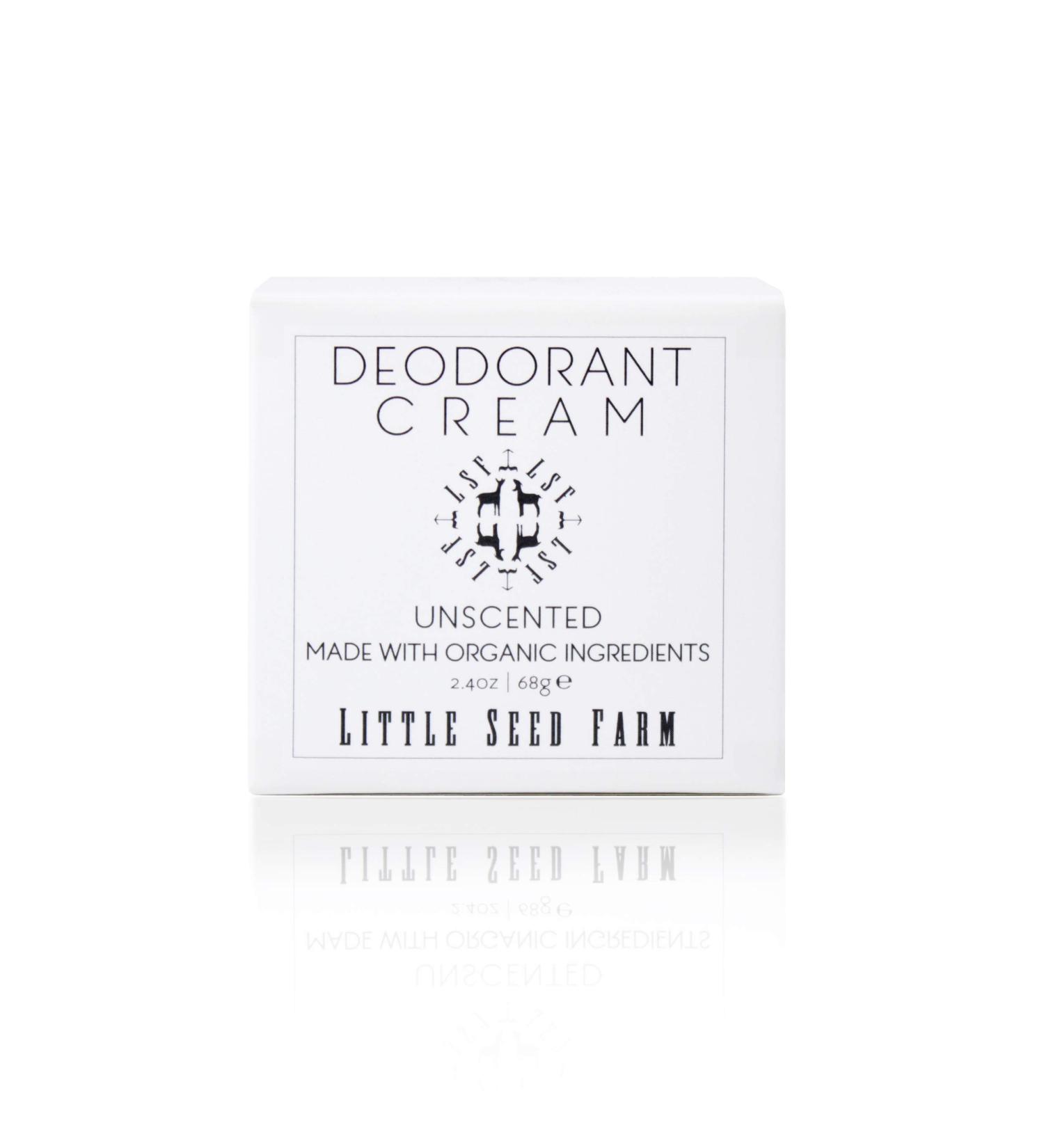 Little Seed Farm All Natural Deodorant Cream Aluminum Free Deodorant for Women or Men 2.4 Ounce - Unscented - Buy Online on GoSupps.com