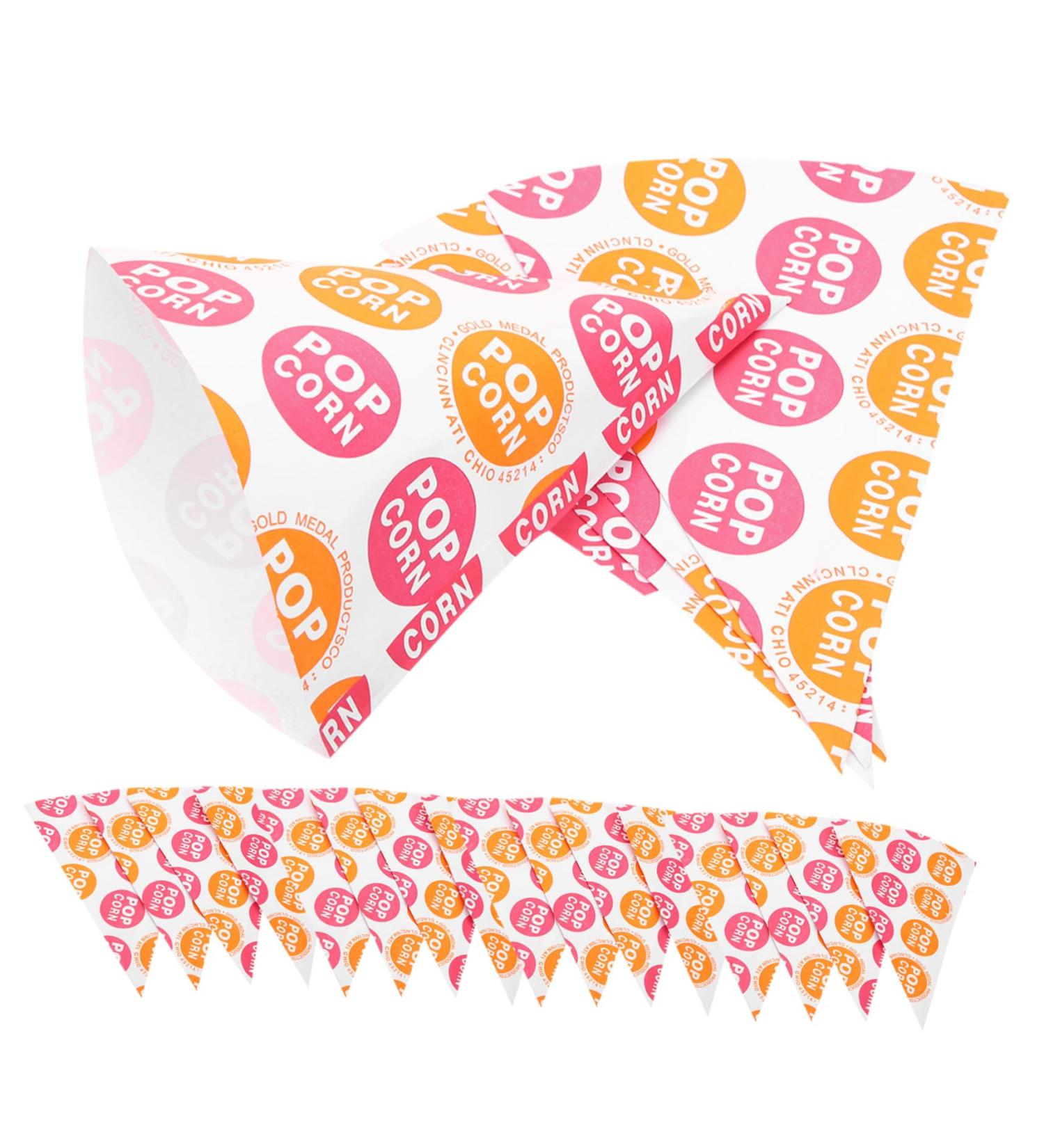 CLISPEED 50pcs Popcorn Bag Mini Bags for Favors Party Favors Bag Mini Treat Bags Treat Cone Bags Clear Gift Bags for Favors Candy Treat Bags Candy Gift Bags Paper Child Disposable Snack 20X15.5CM As Shown - Buy Online on GoSupps.com