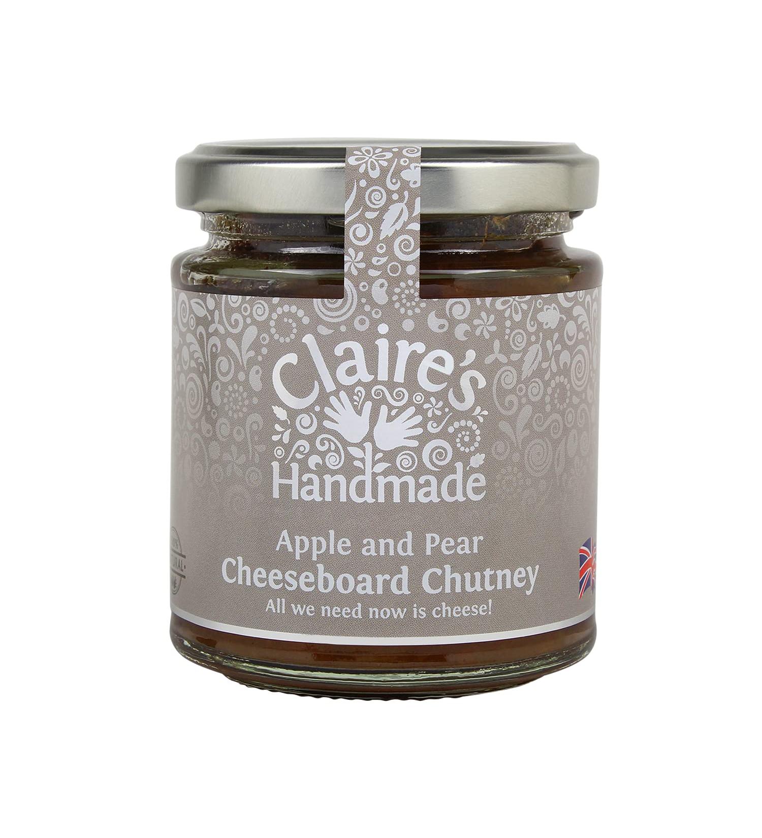 Claire's Handmade Apple and Pear Cheeseboard Chutney - Gluten Free, GMO Free, Vegetarian & Vegan - 200g - Buy Online on GoSupps.com