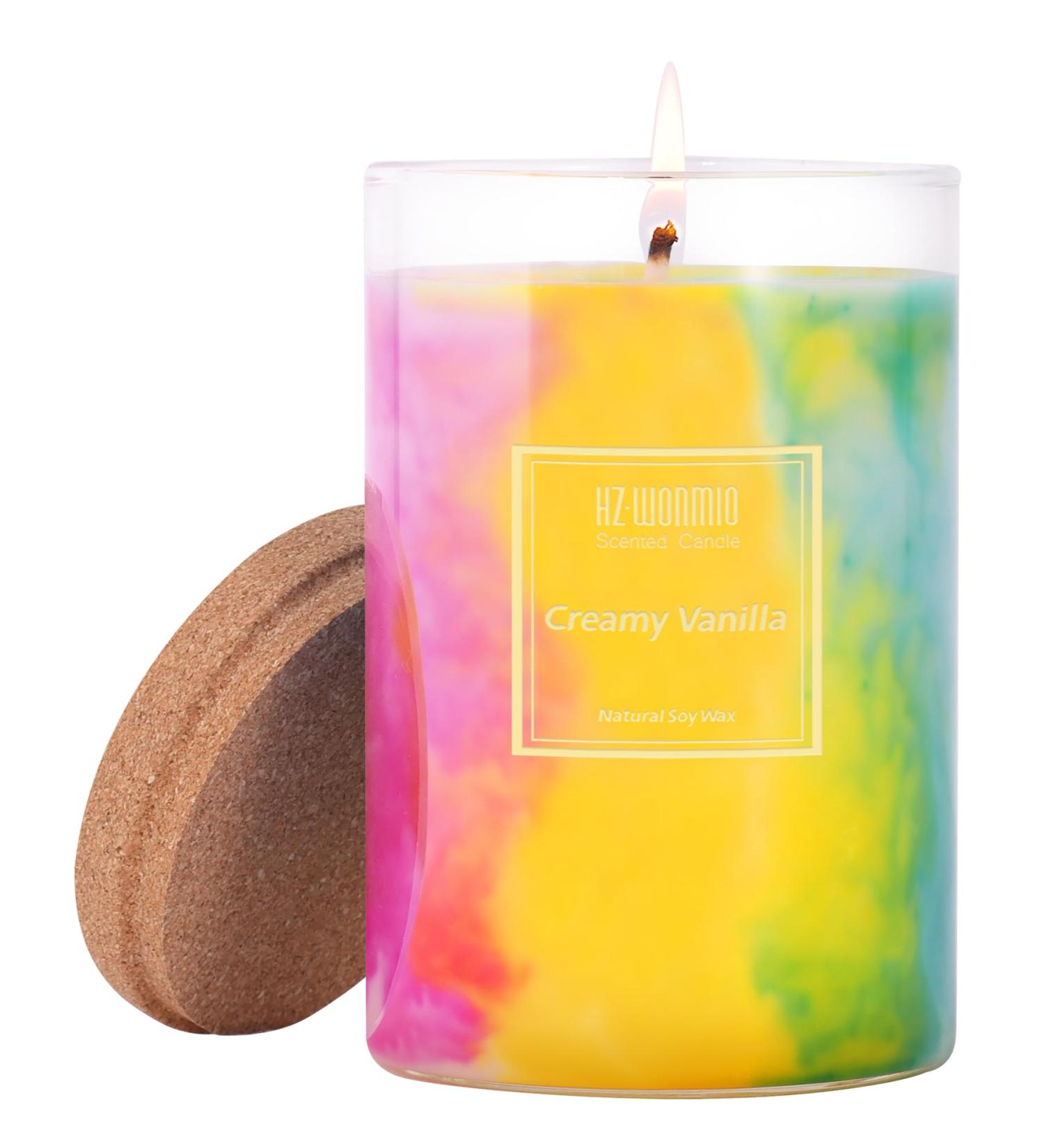 Creamy Vanilla Candle - Hand-Poured Soy Wax | 90-Hour Burn | Aromatherapy | Perfect Candle Gifts for Women | 15oz Scented Candle - Buy Online on GoSupps.com