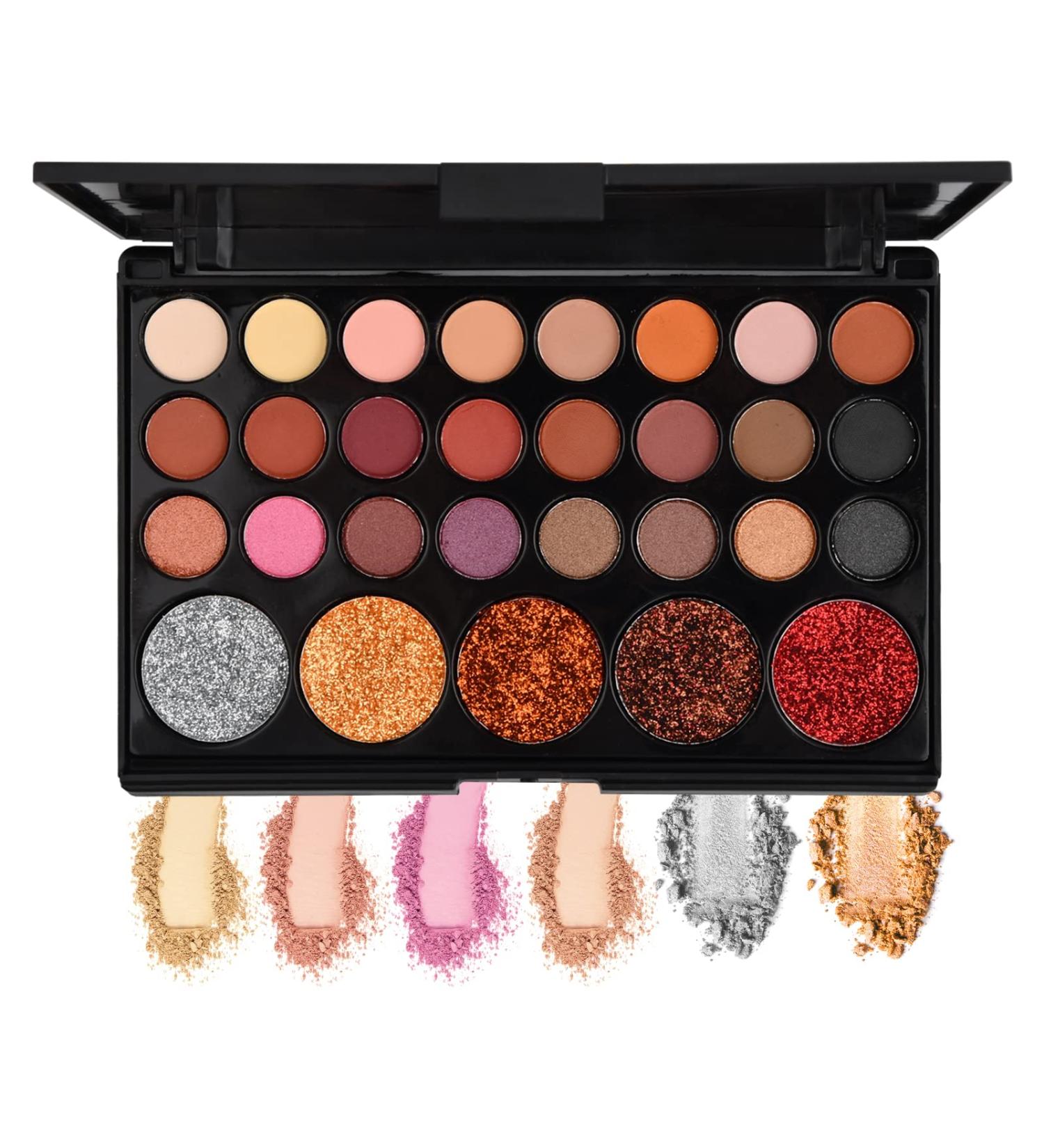 Kioiner 29 Colors Eyeshadow Palette Waterproof High Pigmented Long Lasting Eye Make up Kit Matte Shimmer Glitter Colorful Eyeshadows Make Up Box For Stage Catwalk Show - Buy Online on GoSupps.com